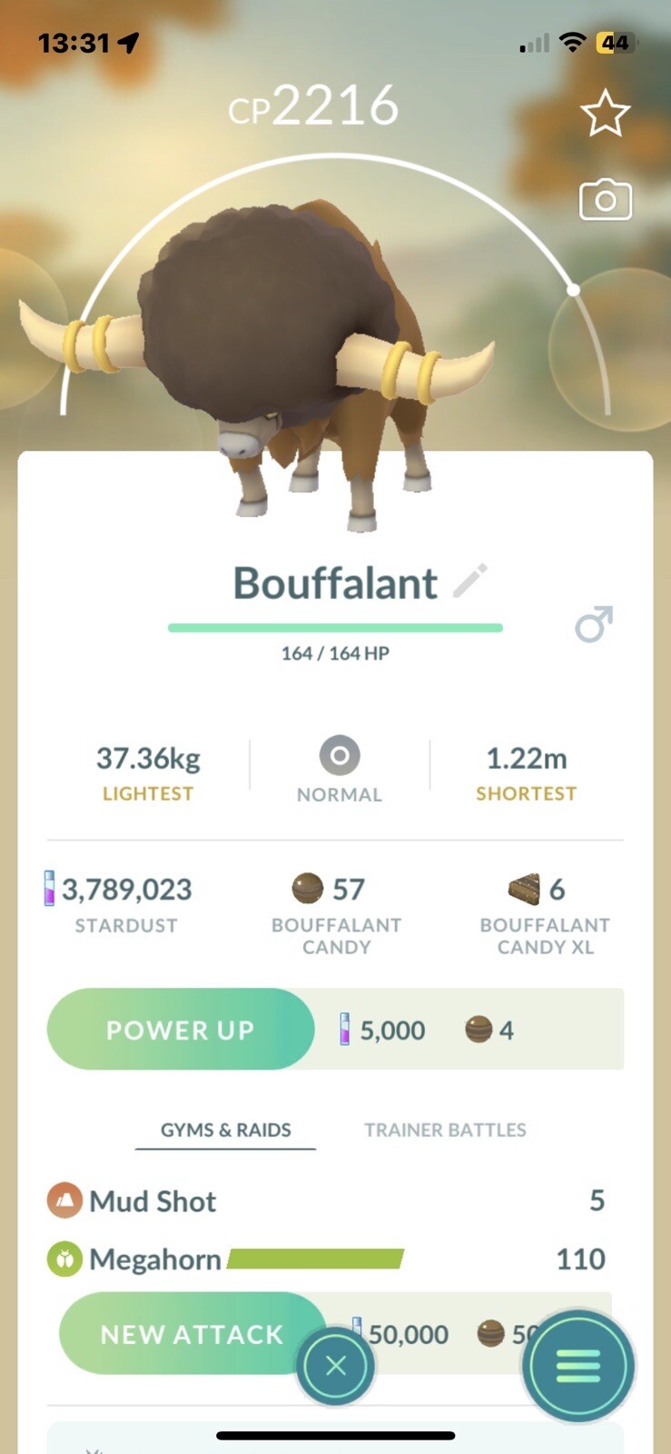 ⭐️Pokemon Go ⭐️#626 Bouffalant*Regional Rare*Gifts and Friendship Included