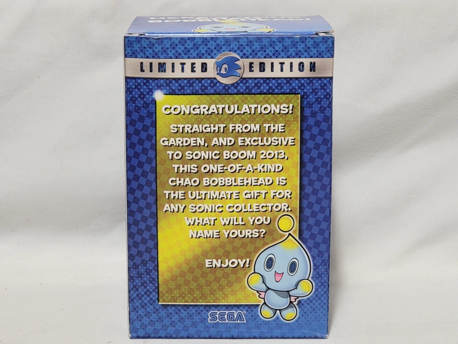 New (Open Box) Sonic Boom 2013 Exclusive CHAO BOBBLE HEAD Limited Edition Sega