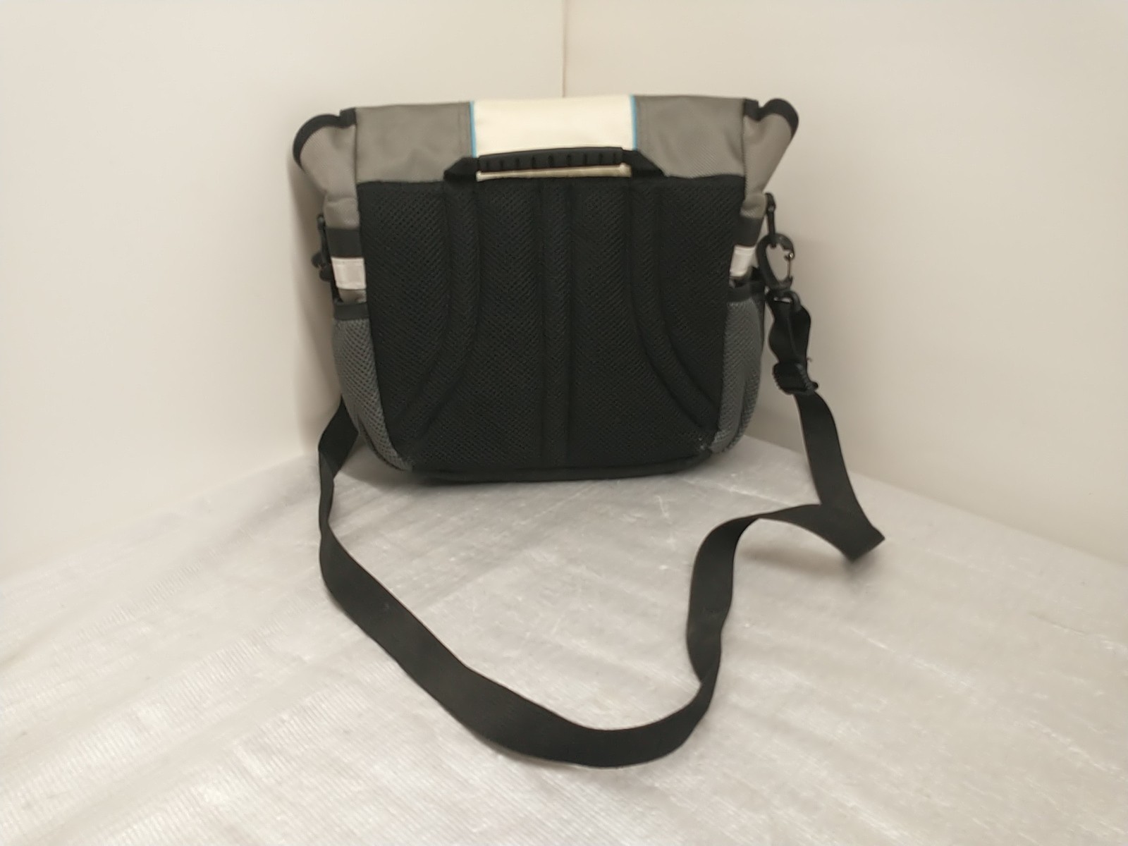 Nintendo Wii Console Travel Messenger Bag Black Grey Blue Shoulder Carrying Case