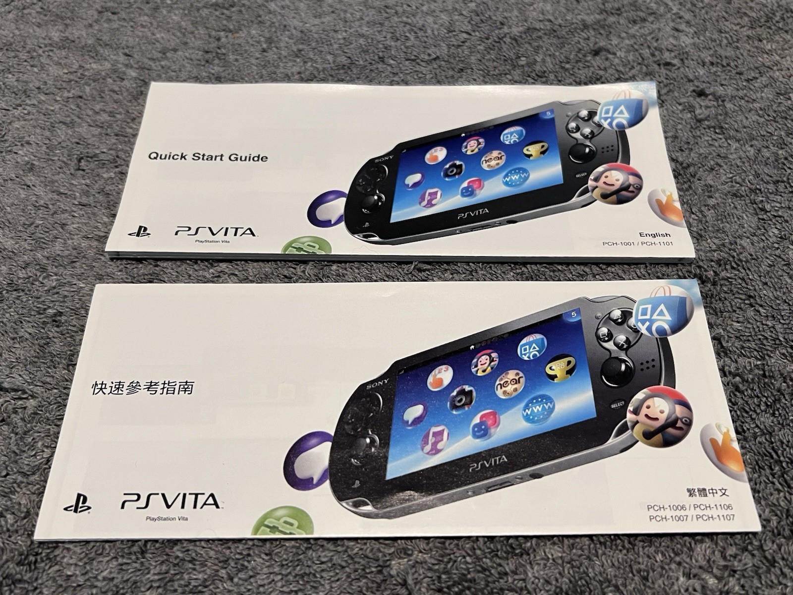 PlayStation Vita PCH-1101 COMPLETE IN BOX Manual Inserts Tested 4GB Memory Card
