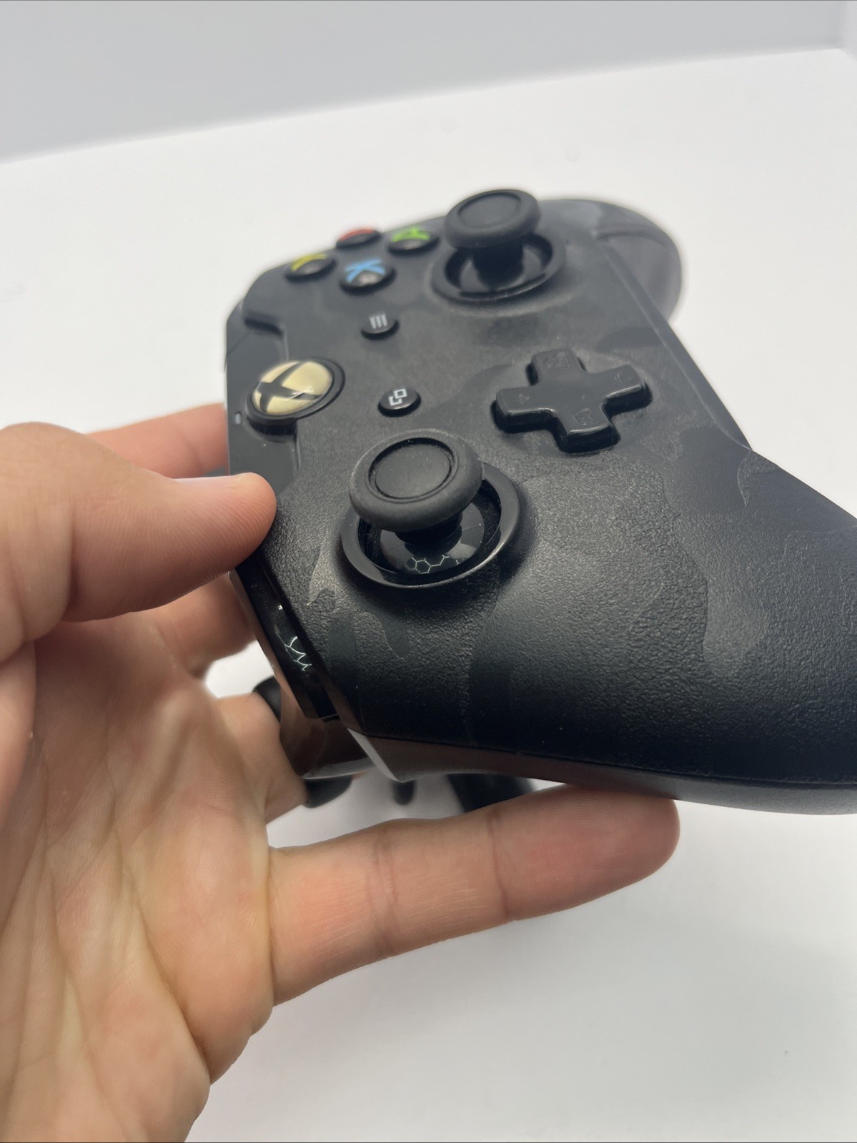 BLACK CAMO MICROSOFT XBOX 1 VIDEO GAME WIRED CONTROLLER 048-065