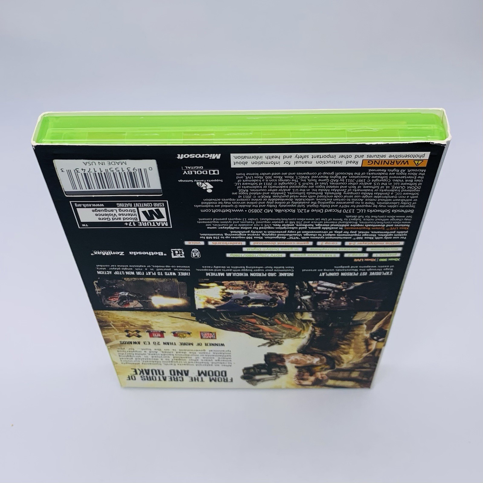 Rage Anarchy Ed Xbox 360, 2011 CIB w/ Slipcover 3-Disc Manual & 2 Inserts Tested