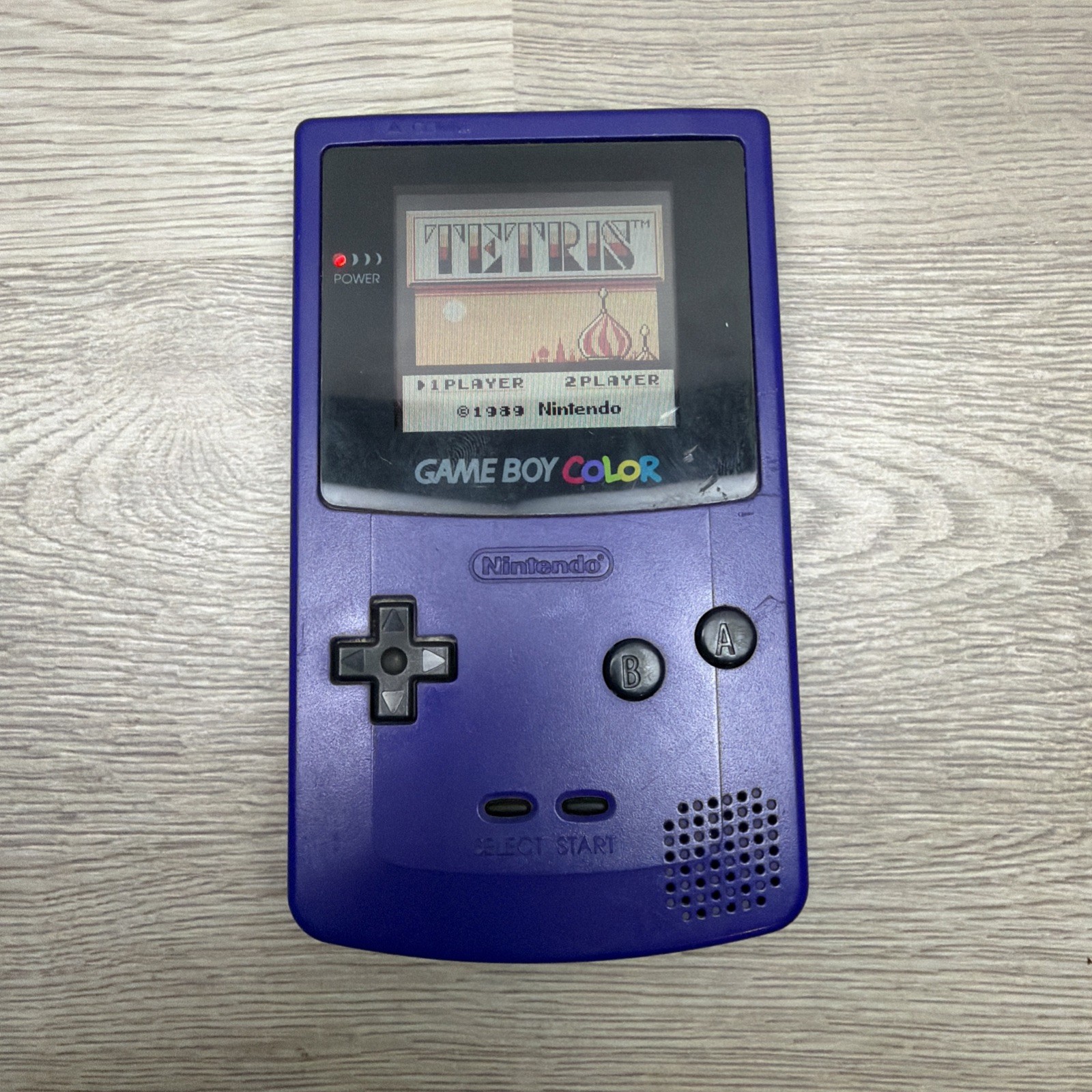 Nintendo Game Boy Blue Handheld System CGB-001 Battery Powered W/ Tetris Game