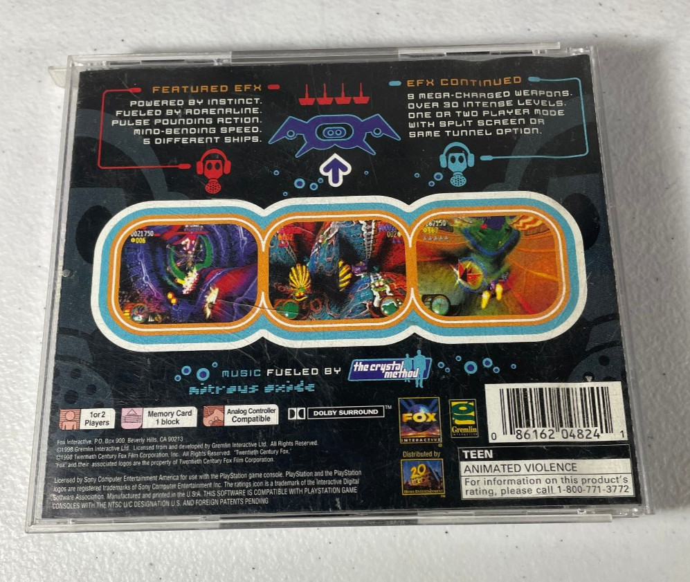 N2O: Nitrous Oxide – Sony PlayStation (Broken Jewel Case, Complete with Manual)