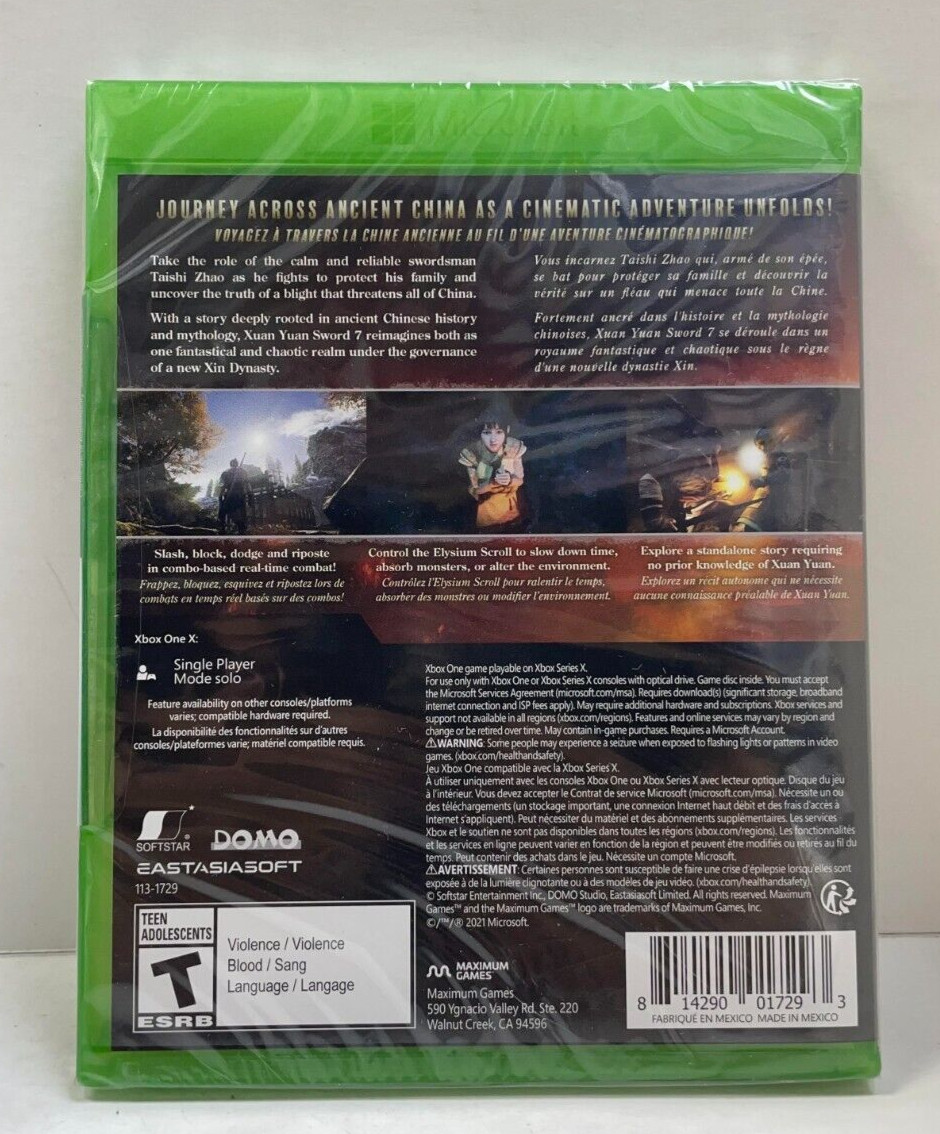 Xuan Yuan Sword 7 ( Xbox One / Xbox Series X ) Brand New