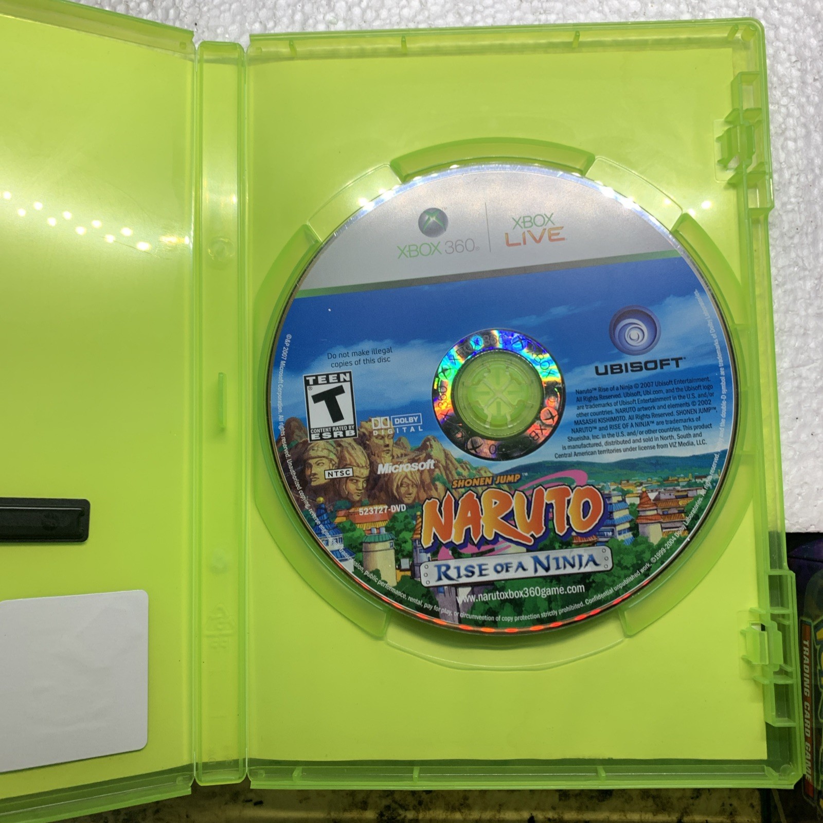 Naruto: Rise of a Ninja (Microsoft Xbox 360, 2007) • No Manual • Mint Disc