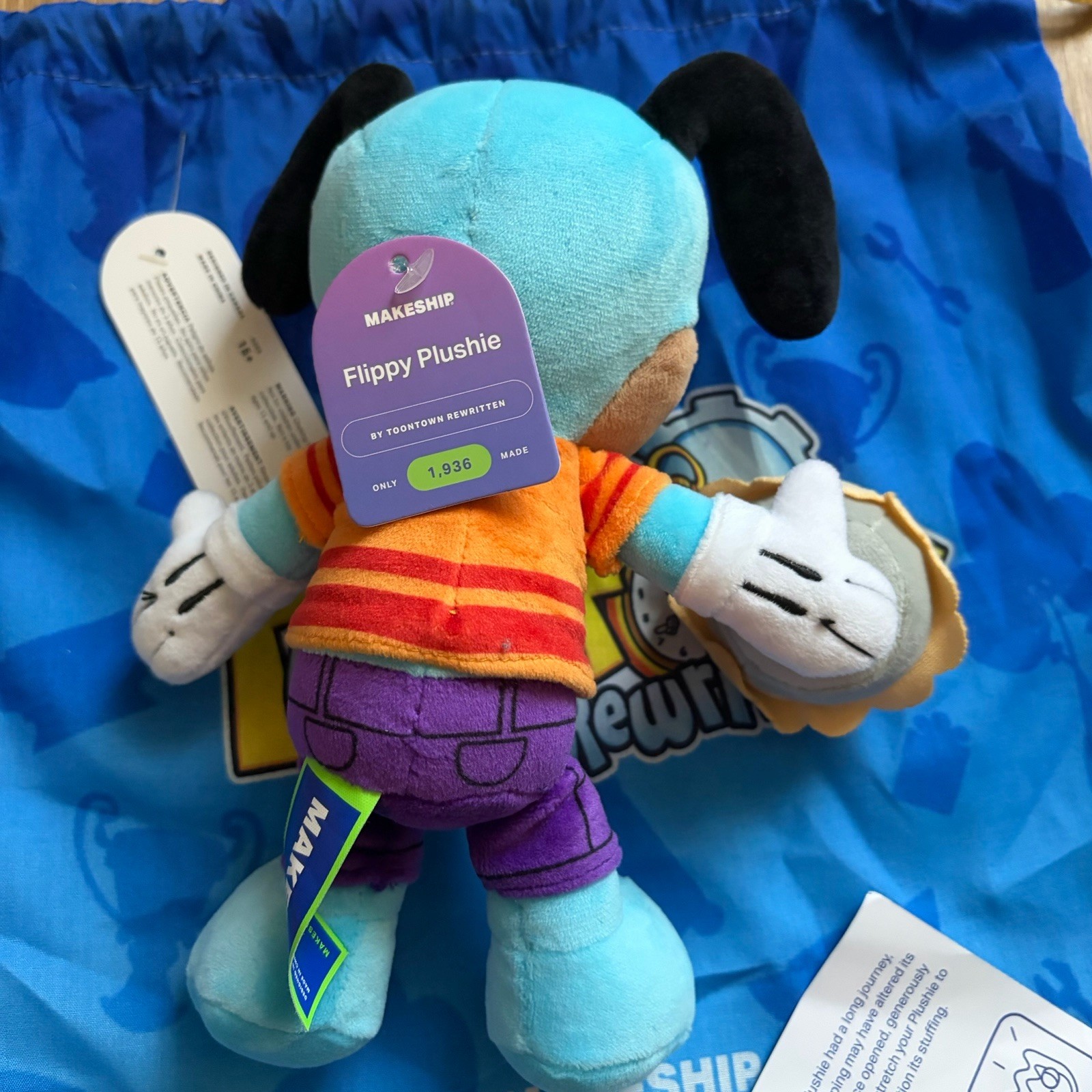 Disney Toontown Online Rewritten Makeship Toon Flippy Plush Plushie Stuffy