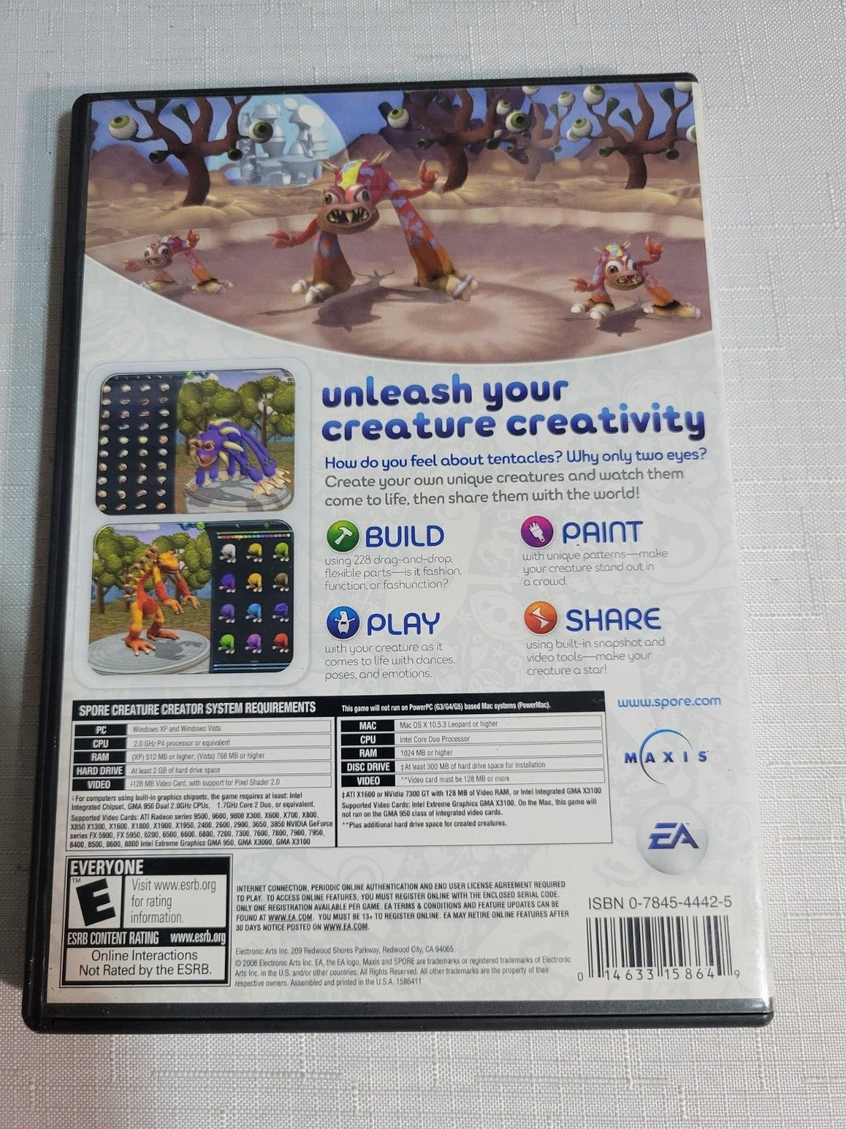 Spore Creature Creator – PC/Mac – Video Game – MINT