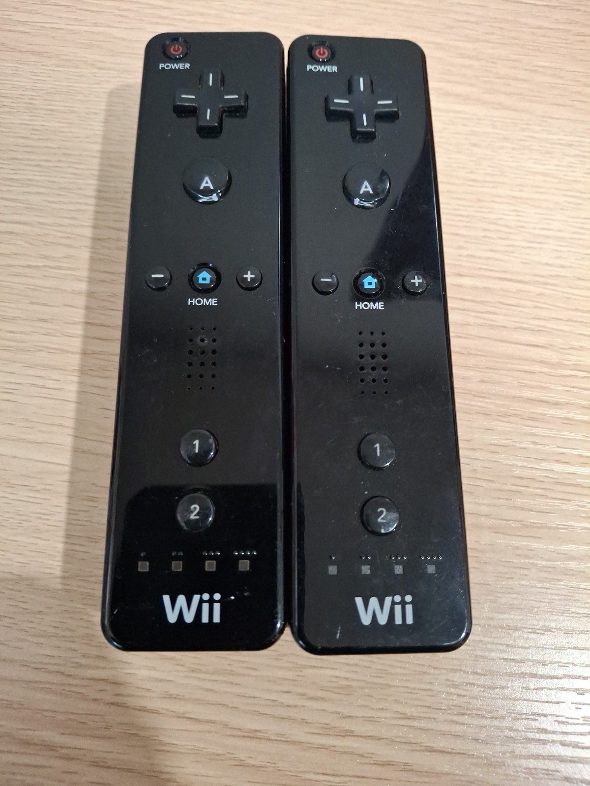 Lot Of 2 Nintendo OEM Wii Remote Black Controllers Official – Working RVL-003