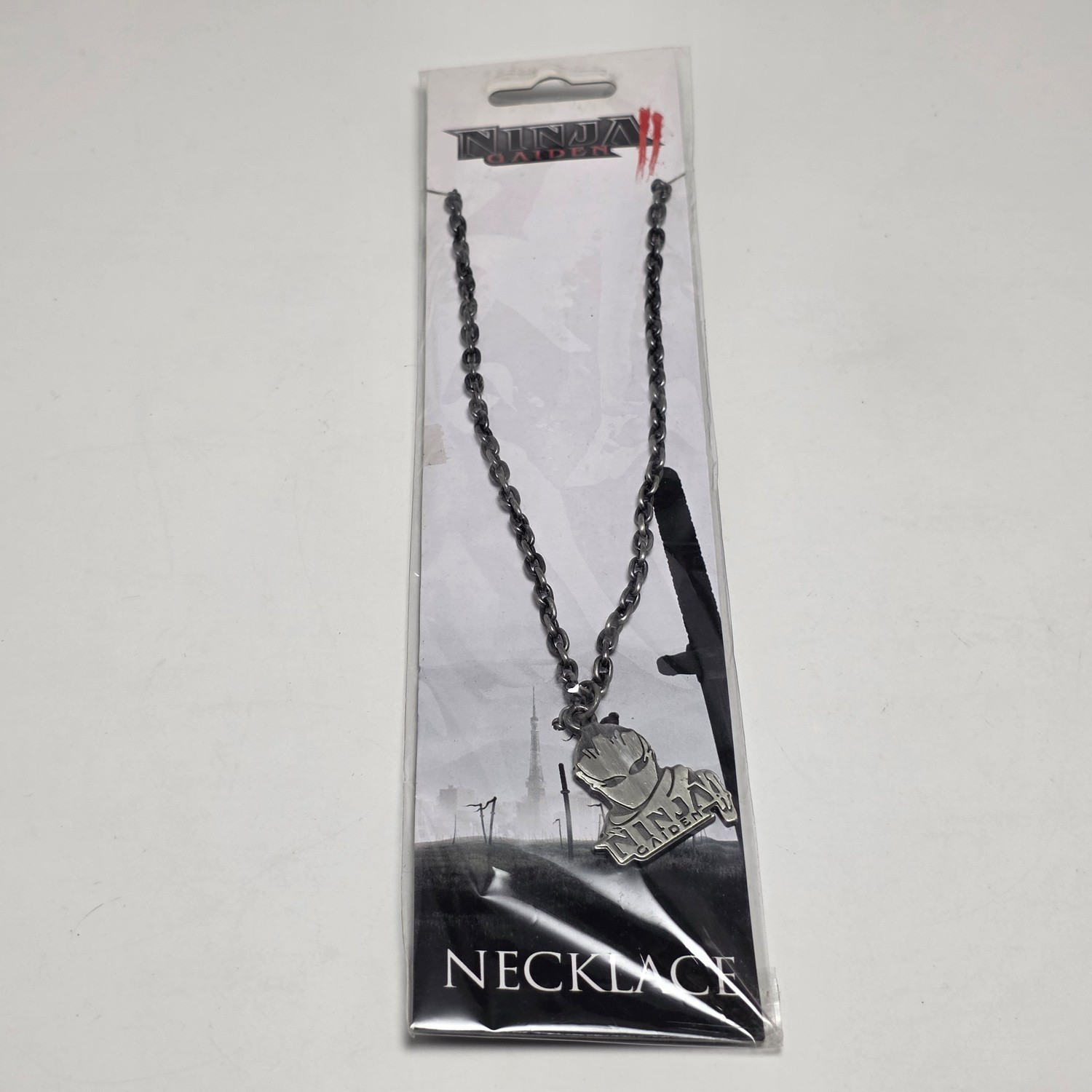 Ninja Gaiden II Metal Logo Chain Necklace Officially Licensed NECA New Old Stock