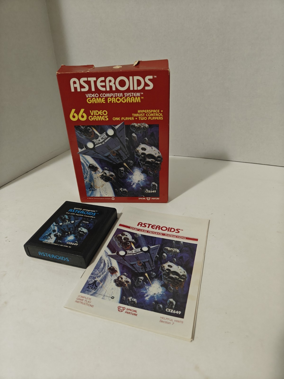 Asteroids (Atari 2600, 1981) CIB Complete In Box
