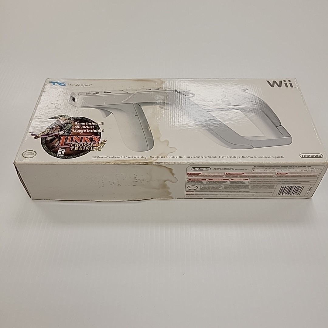 Nintendo Wii Zapper Gun with Link’s Crossbow Training Game *Water Damaged Box*