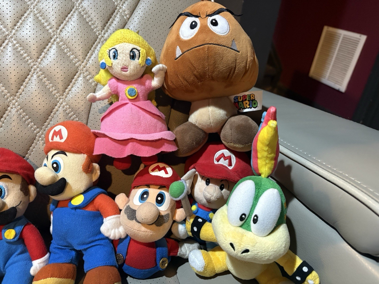 Super Mario Plush Doll Lot Mario Luigi Princess Peach Goomba Iggy
