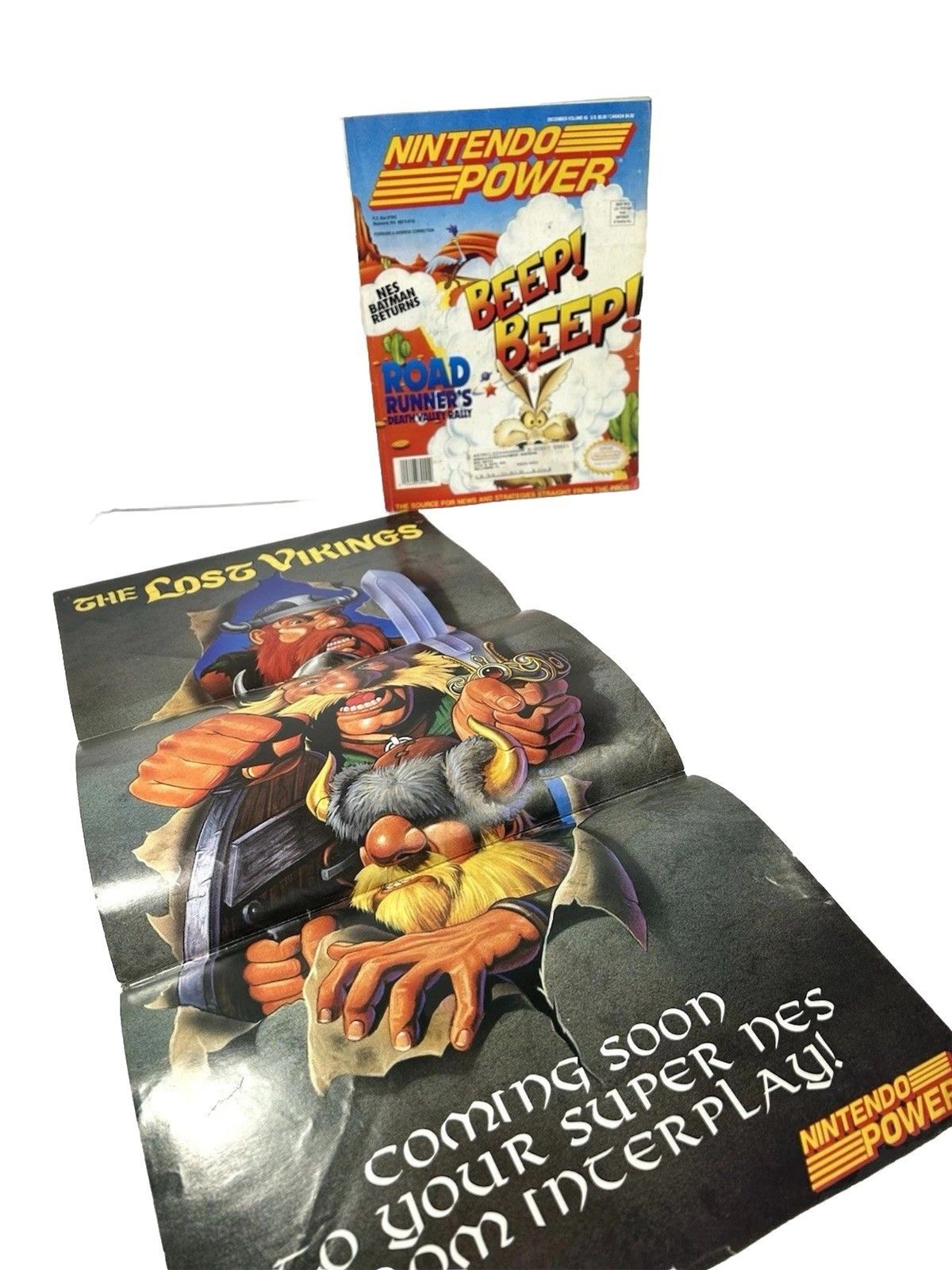 Nintendo Power Magazine Volume 43 December 1992 Road Runner W/ Poster See Notes