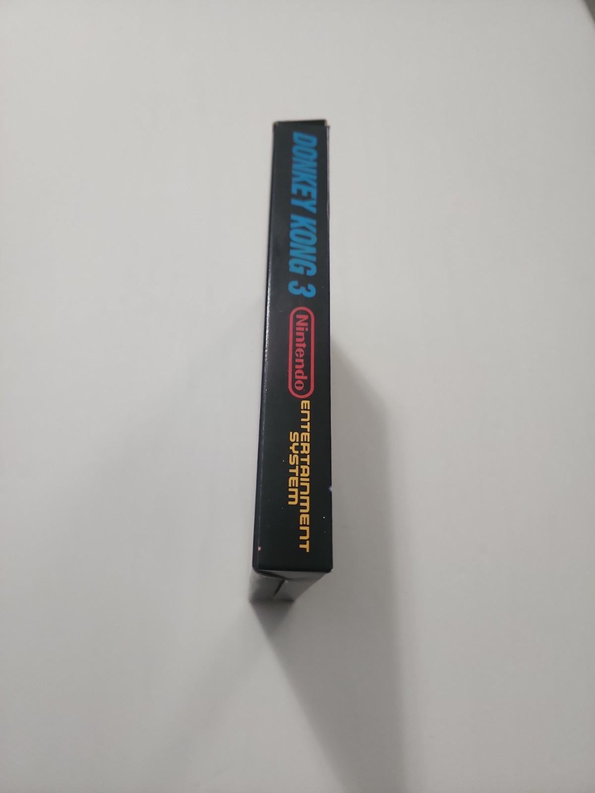 Donkey Kong 3 Nintendo NES Empty Box Only HangTab BLACK BOX Needs Wata Psa
