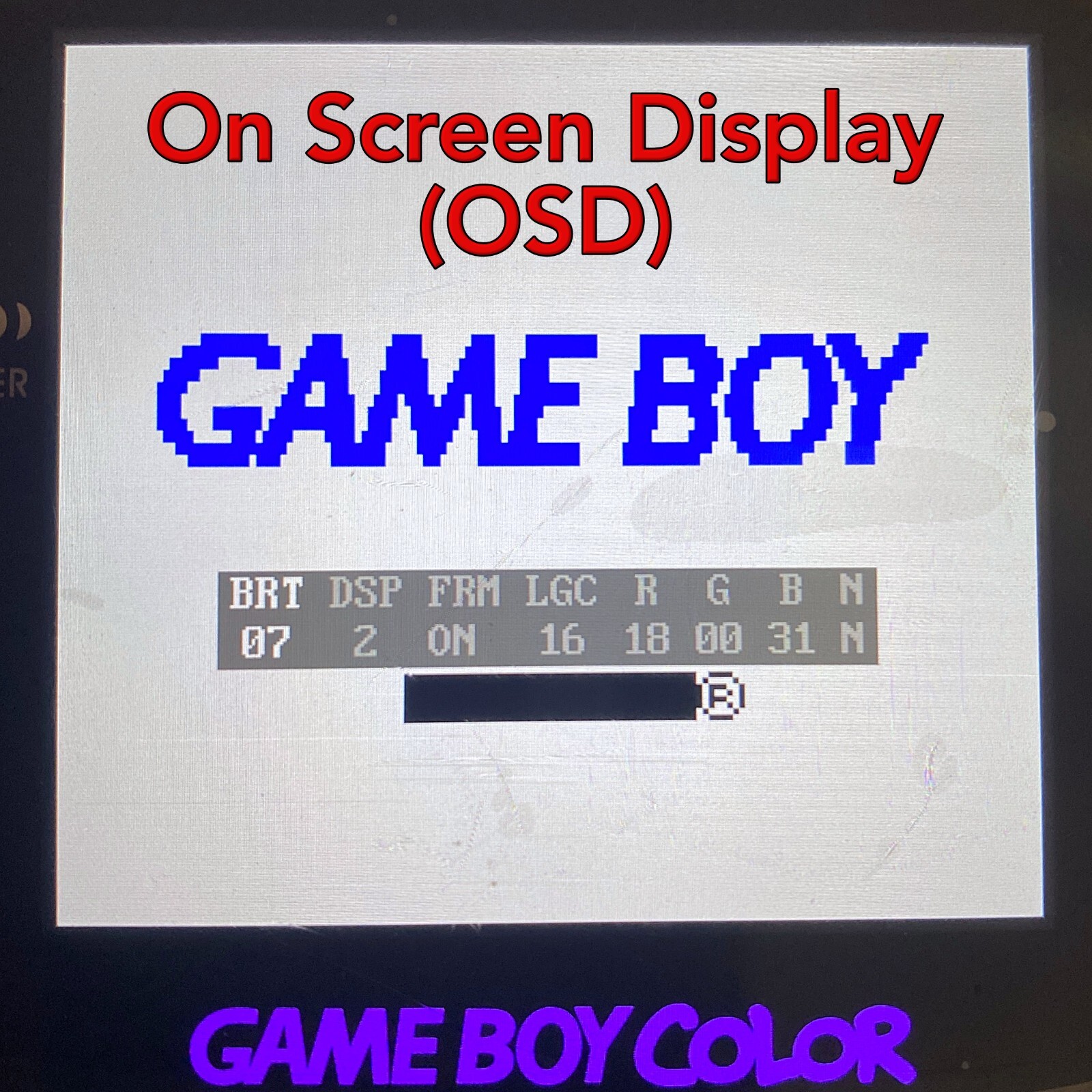 Game Boy Color FunnyPlaying Q5 1.0 2.0 2.5D Laminated IPS Kit Gameboy Color GBC