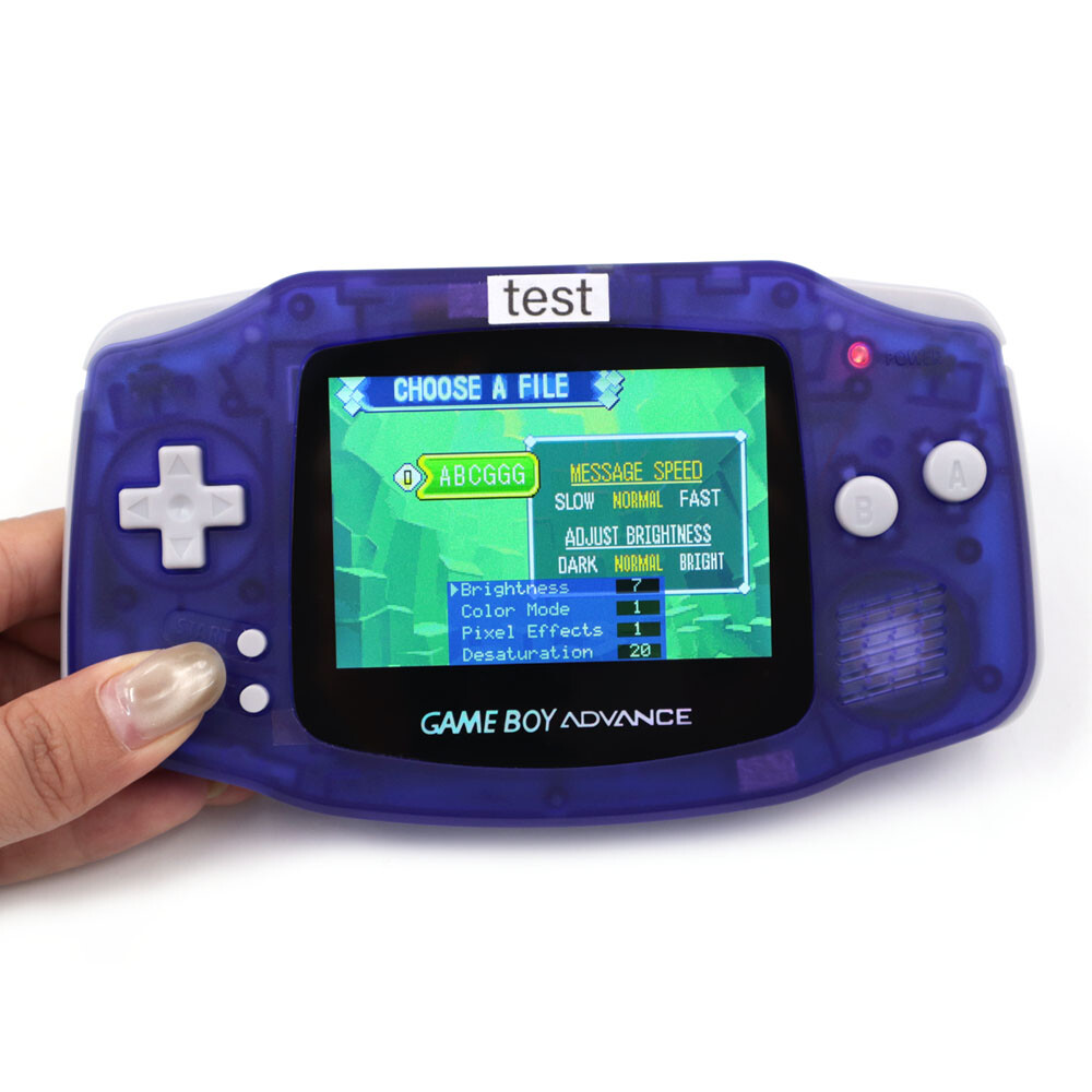 Gameboy Advance IPS V5 Laminated 1800mAh Screen Battery Mod No Solder + Shell