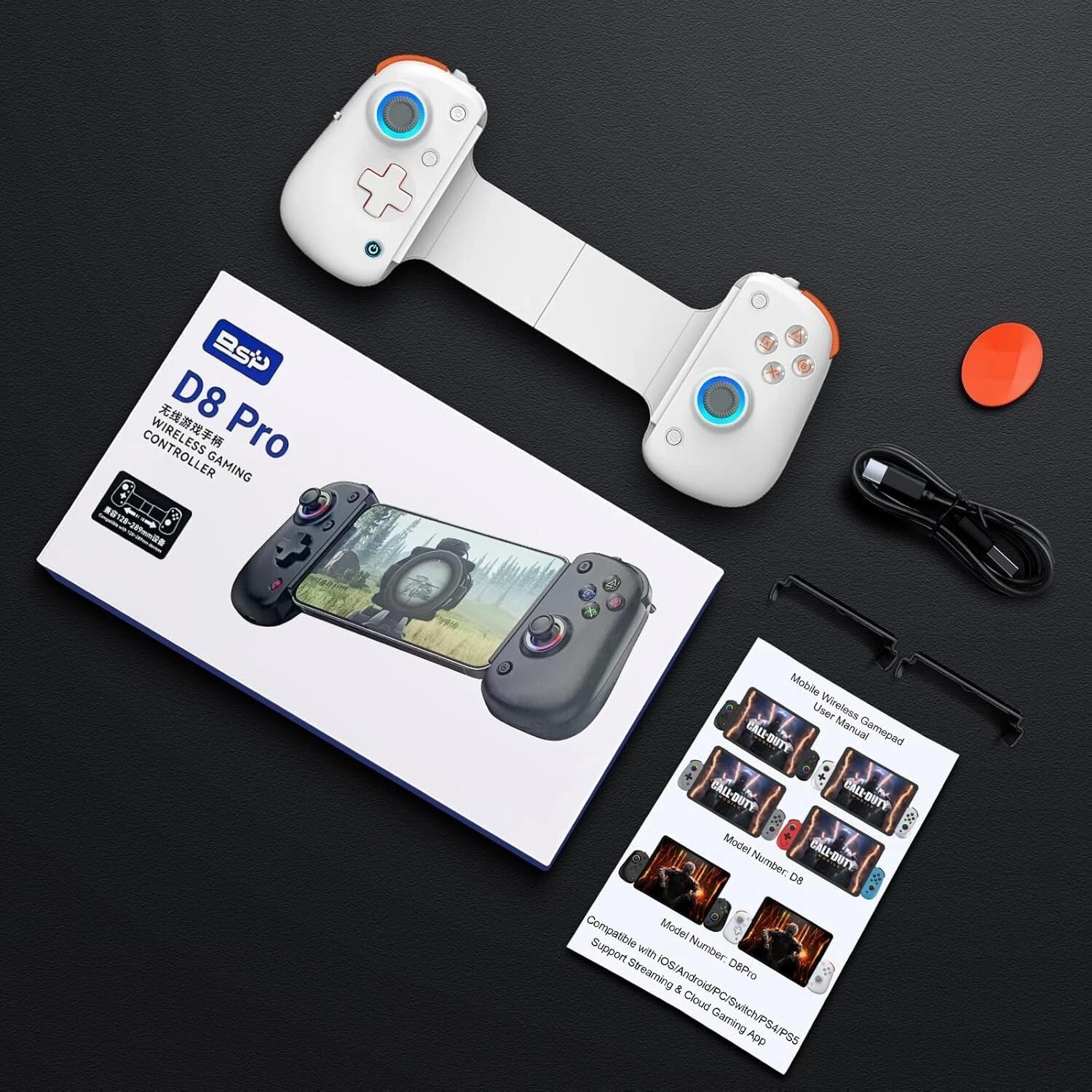 BSP D8 PRO Wireless Bluetooth Controller iOS Android Tablet PC Switch NEW NICE