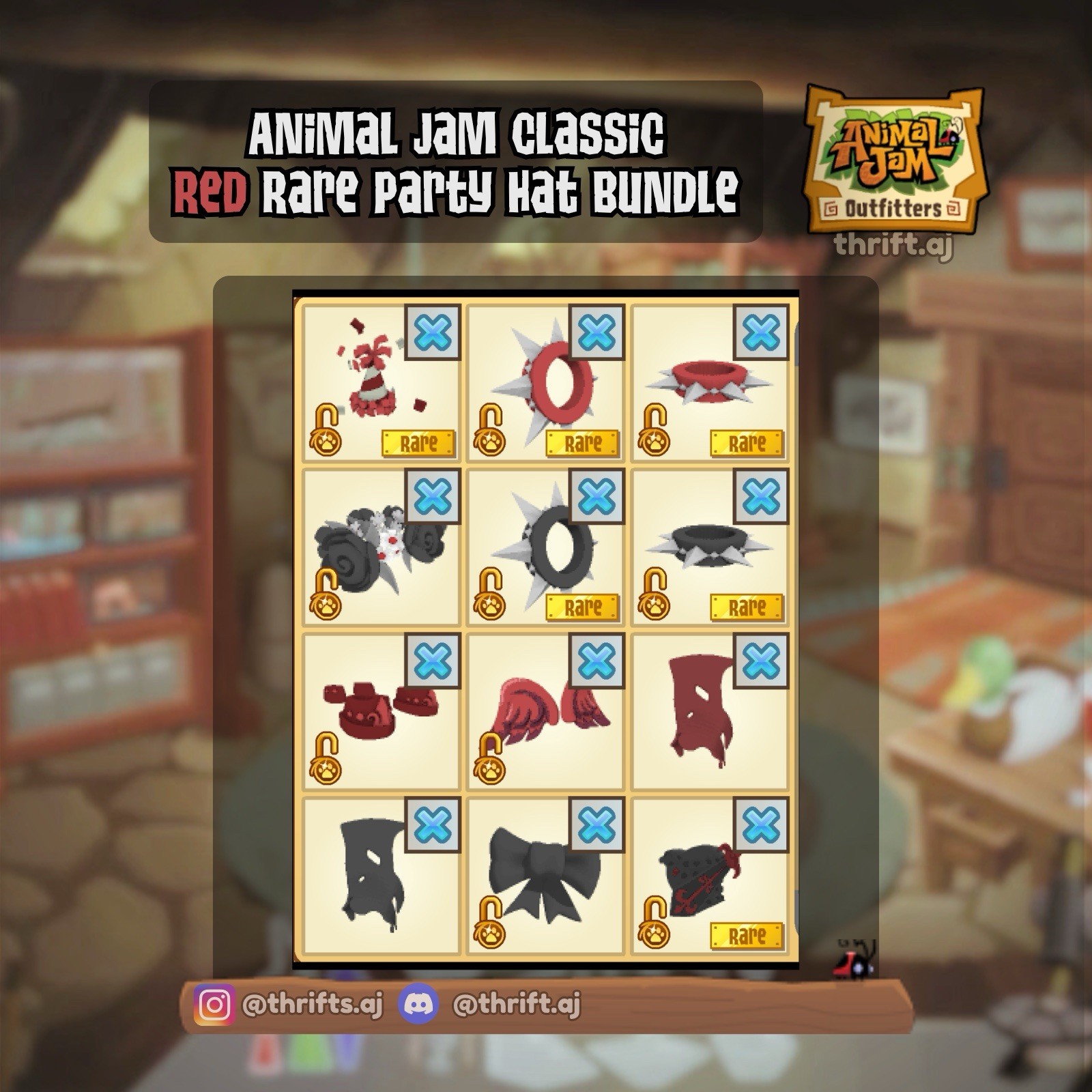 Animal Jam Classic (AJC) | Party Hat Bundle (READ DESCRIPTION)