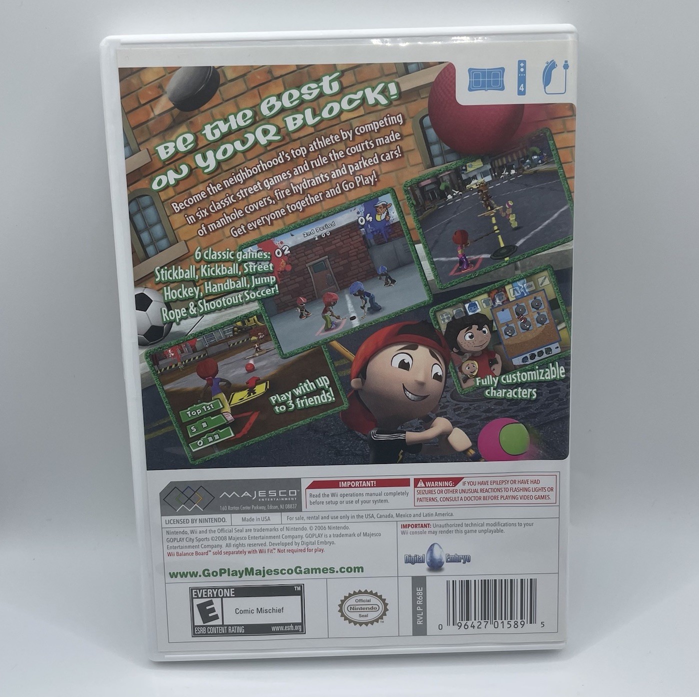 Go Play City Sports- Nintendo Wii- Majesco Entertainment- 2008- Complete In Box