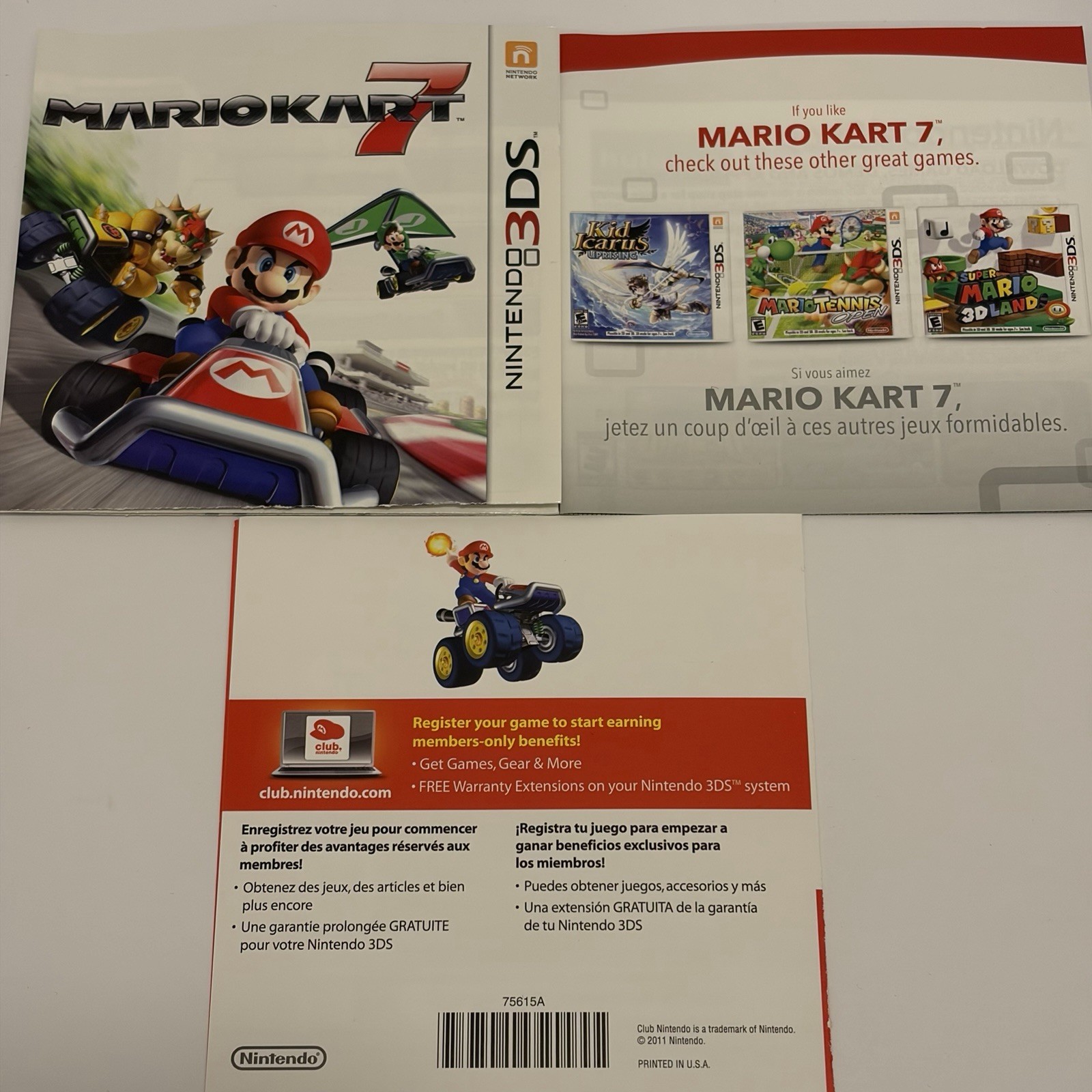 Mario Kart 7 – Nintendo 3DS Game Tested Authentic Complete In Box CIB w/ Manual
