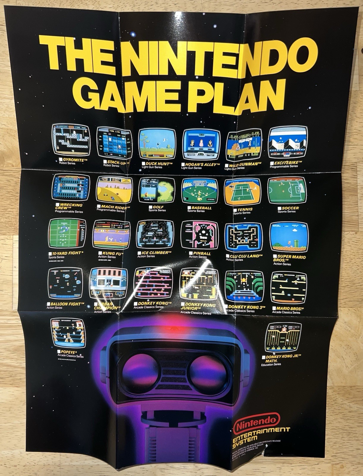 1985 Gyromite NES MATTE STICKER SEAL Hang-Tab NO CODES 1st BOX Nintendo TESTED!