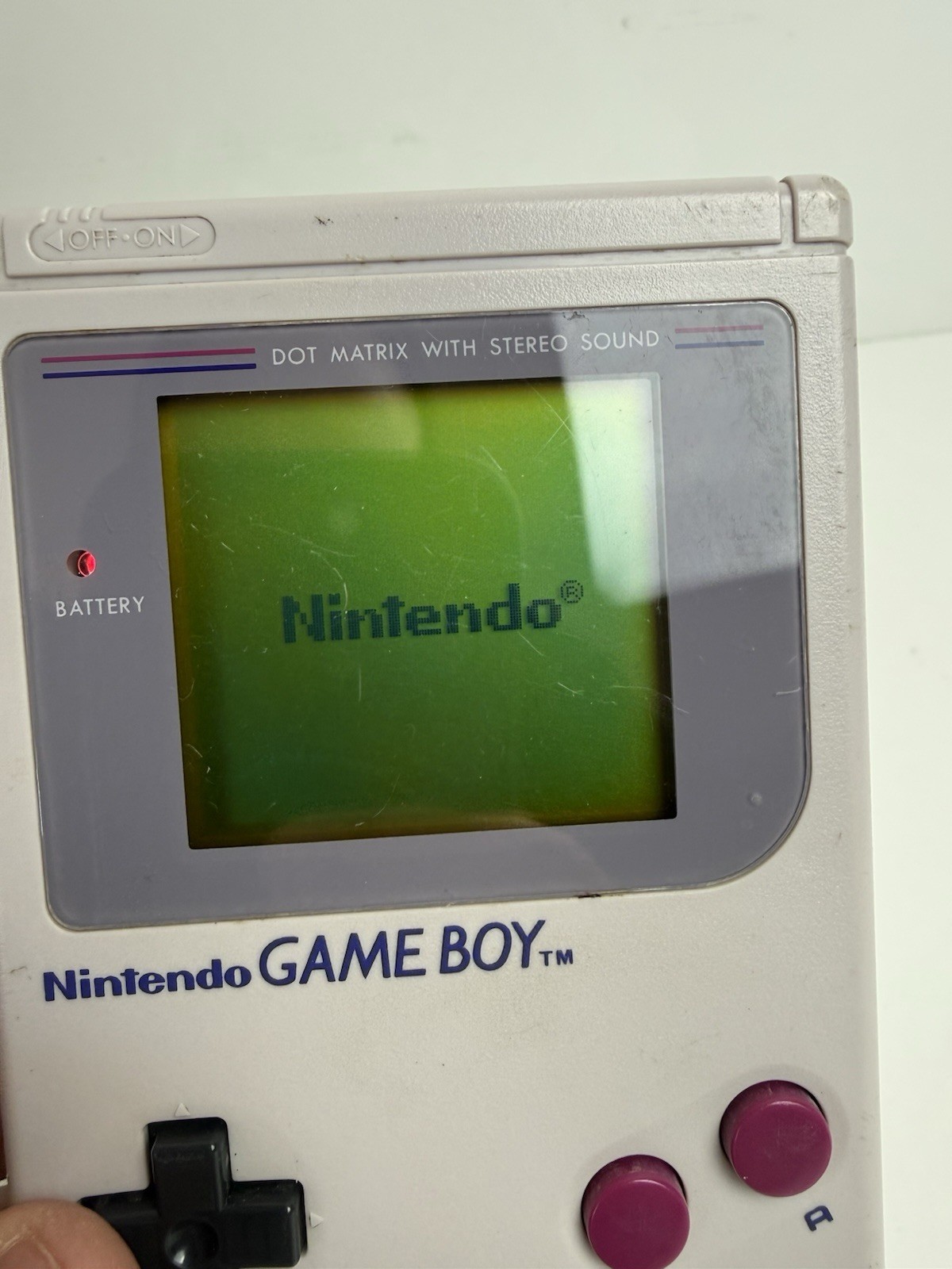 Original Nintendo Gameboy Console System Fully Working & Tetris! No Dead Lines!