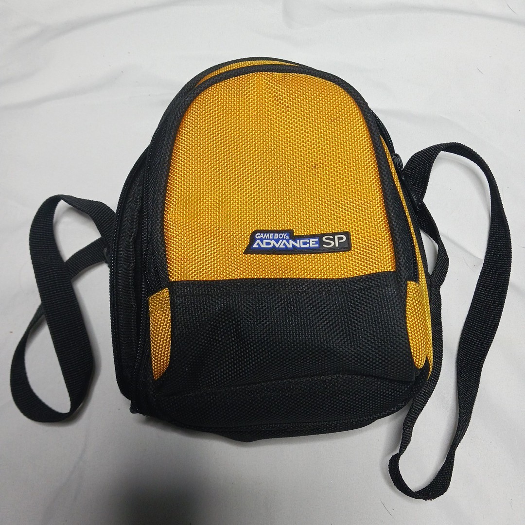 Gameboy Advance SP Travel Bookbag Case Yellow And Black Nylon (See Notes)