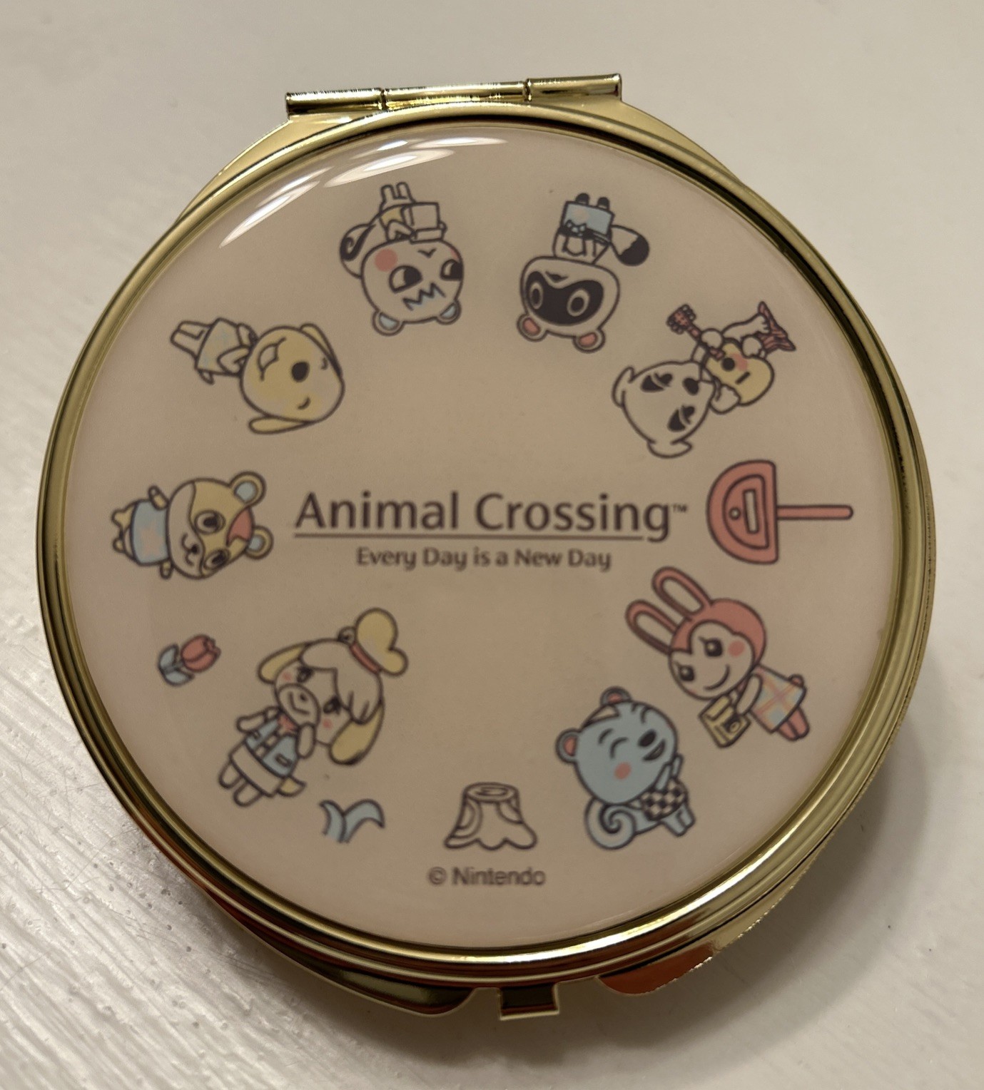 Animal Crossing Nintendo Village Mini Container w/ Mirror & Divider – Rare NIP!