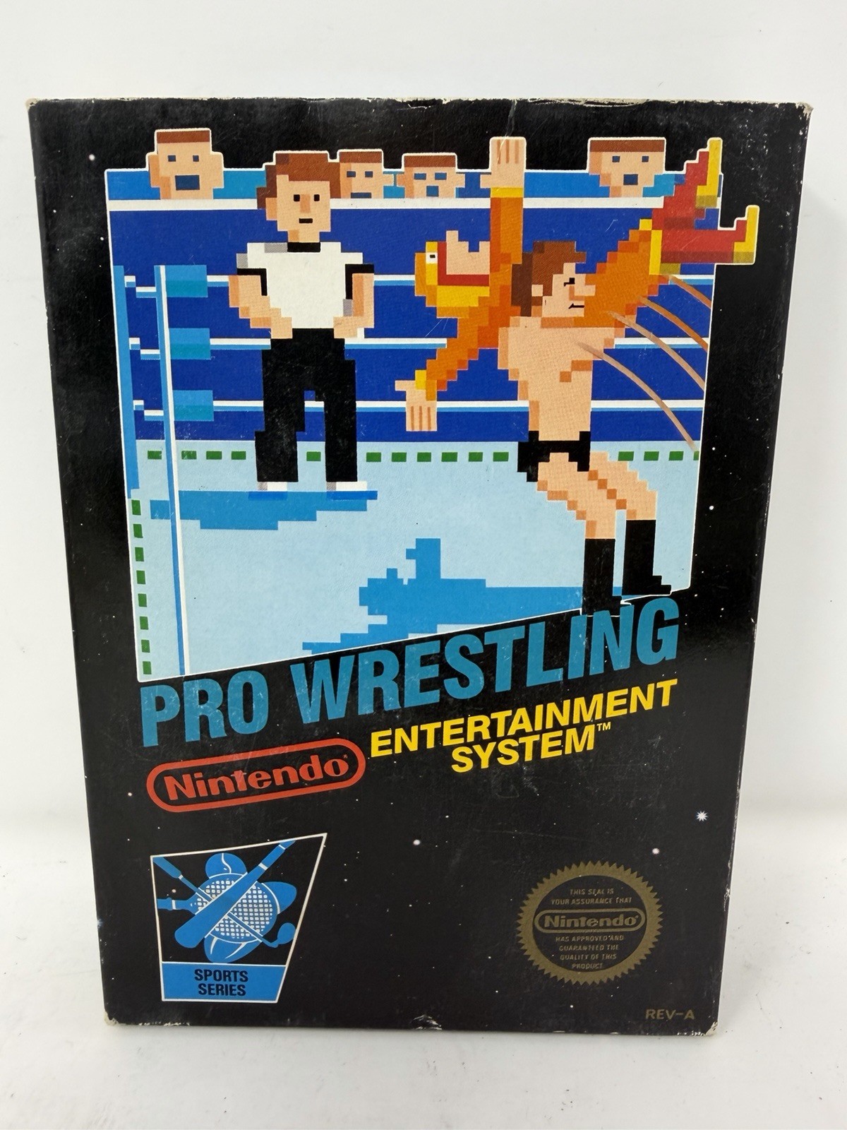 Pro Wrestling (Nintendo NES, 1987) Complete CIB 3-Screw Cart