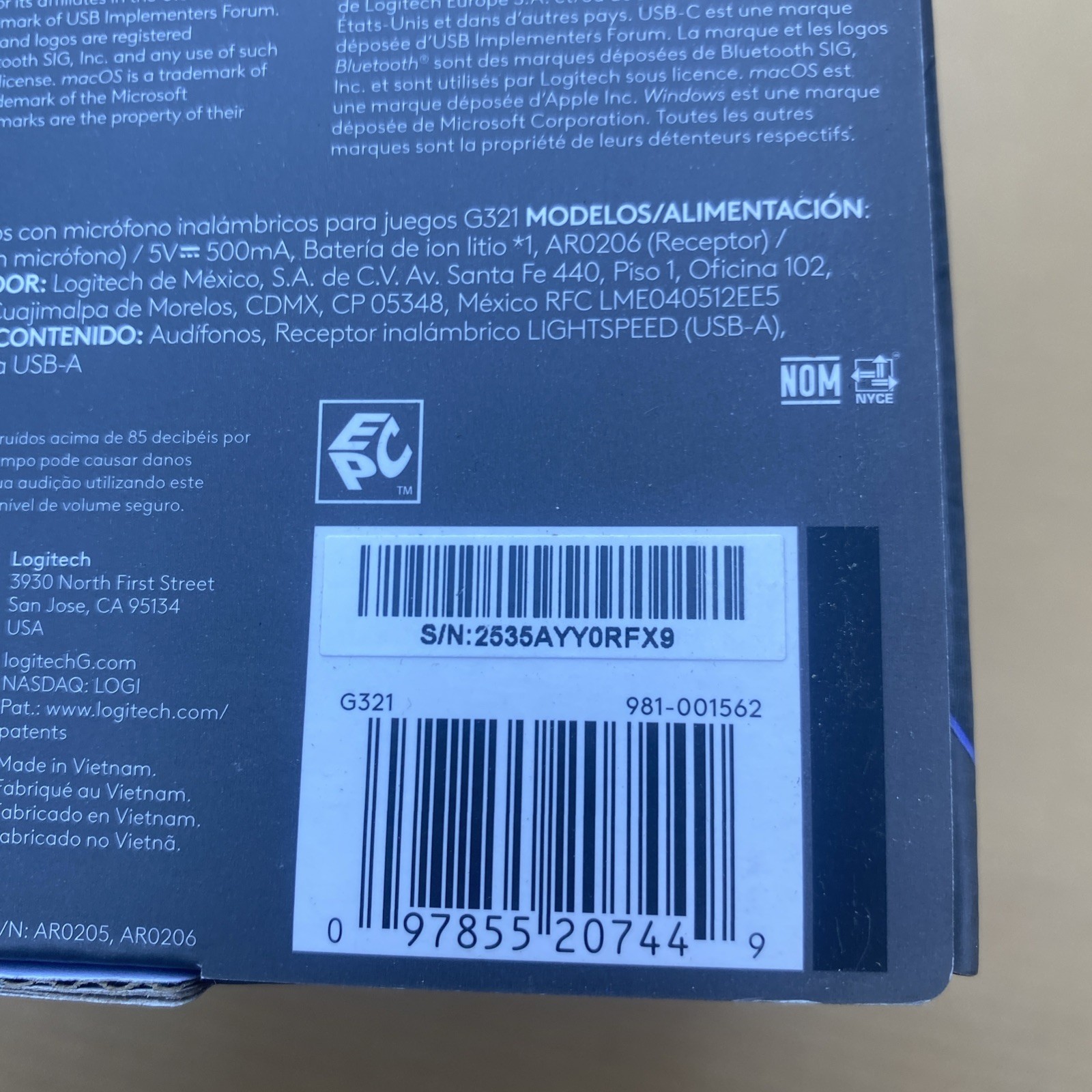 Logitech G321 Lightspeed Wireless Bluetooth Gaming Headset, Dynamic Comfort
