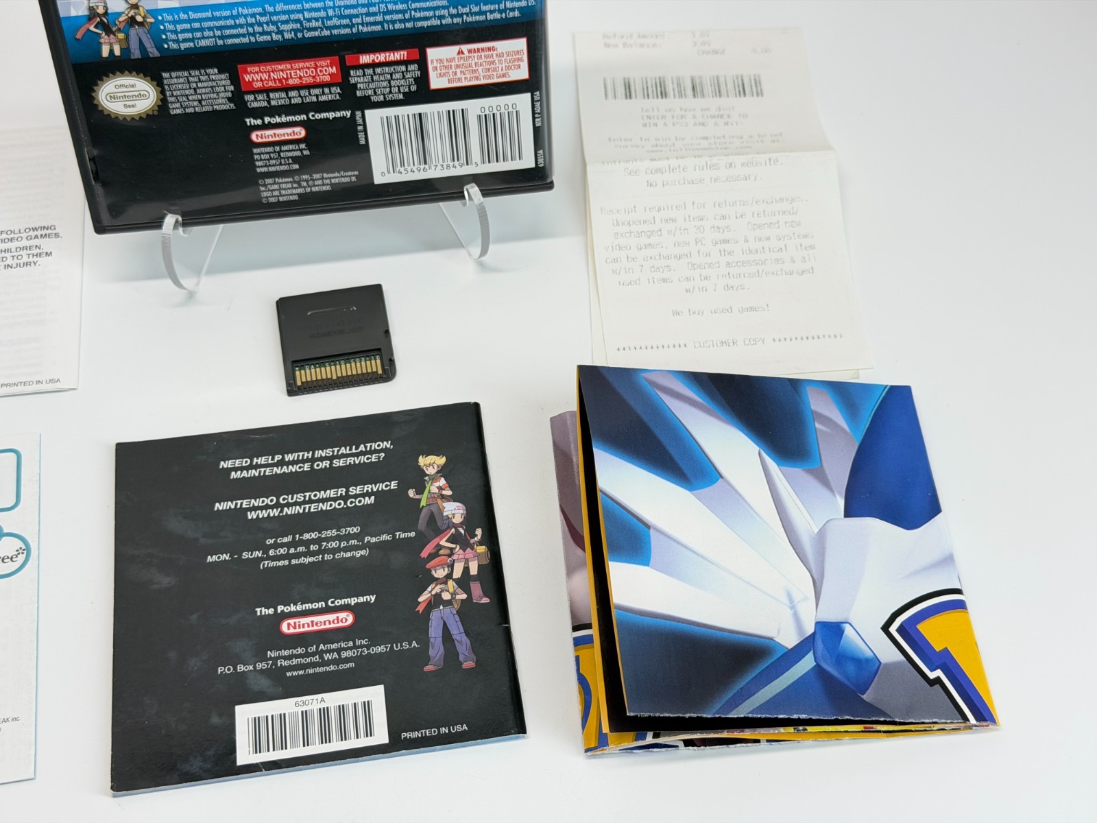 Pokemon Diamond Version (Nintendo DS) Complete w/ Inserts & Original Receipt