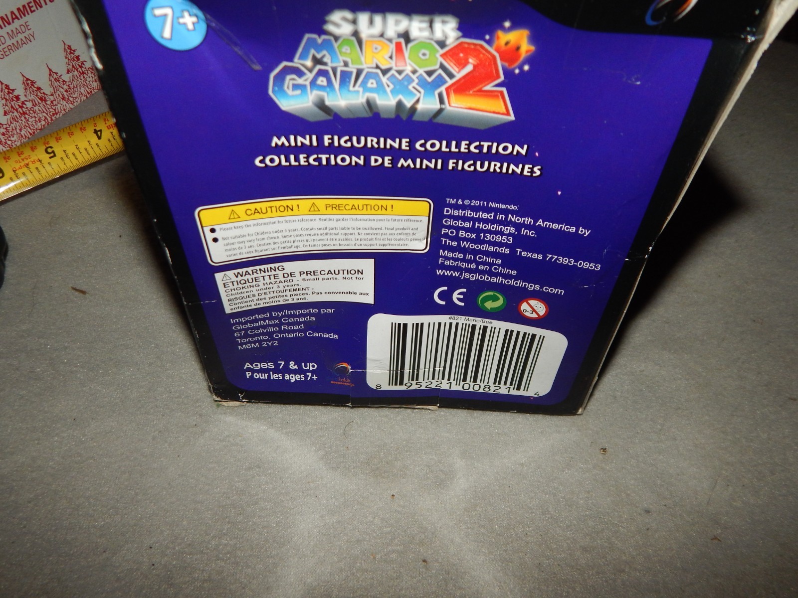 Super Mario Galaxy 2 Bee Mario & Bee Mushroom Figures NIB? Estate Find