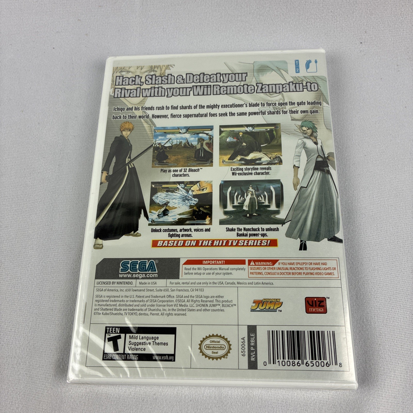 *NEW* Bleach: Shattered Blade (Nintendo Wii, 2007) Sealed Ships Next Day!!