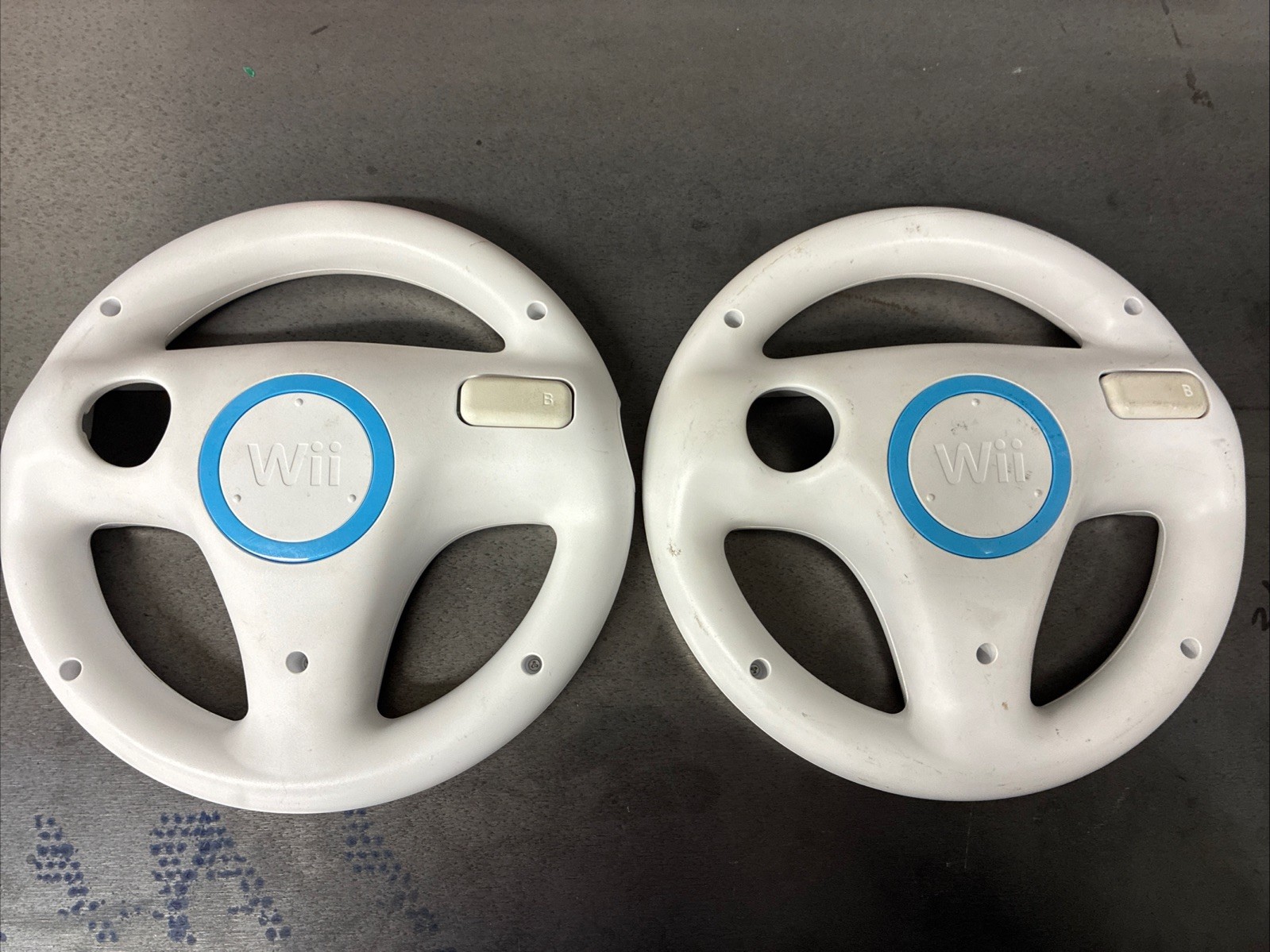 2x Genuine OEM Mario Kart Racing Steering Wheel Nintendo Wii RVL-024 Cleaned