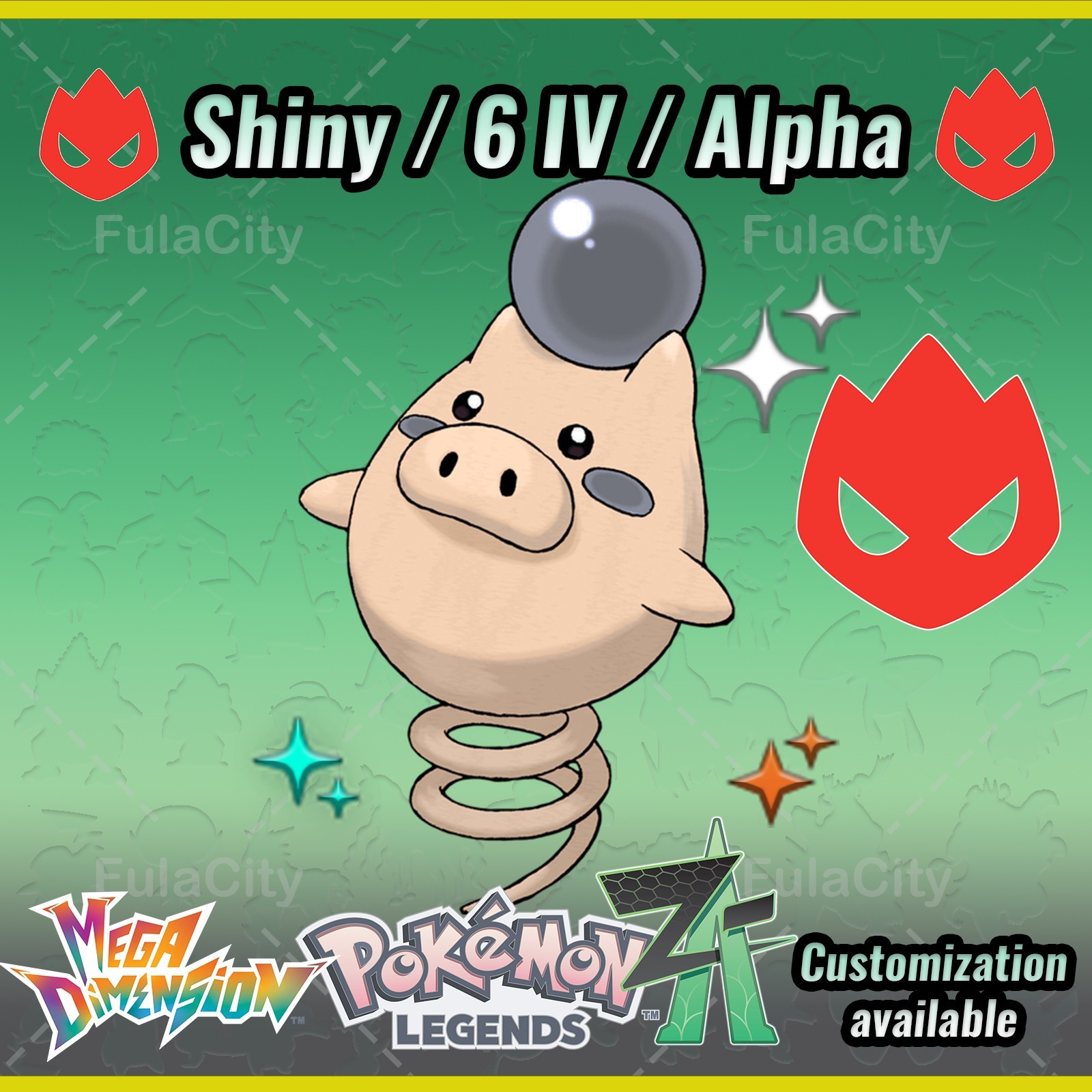 Spoink ❗❗❗ Alpha Shiny ❗❗❗ Pokemon Legends ZA ⚫ 6 IV 🟢 @ Any item