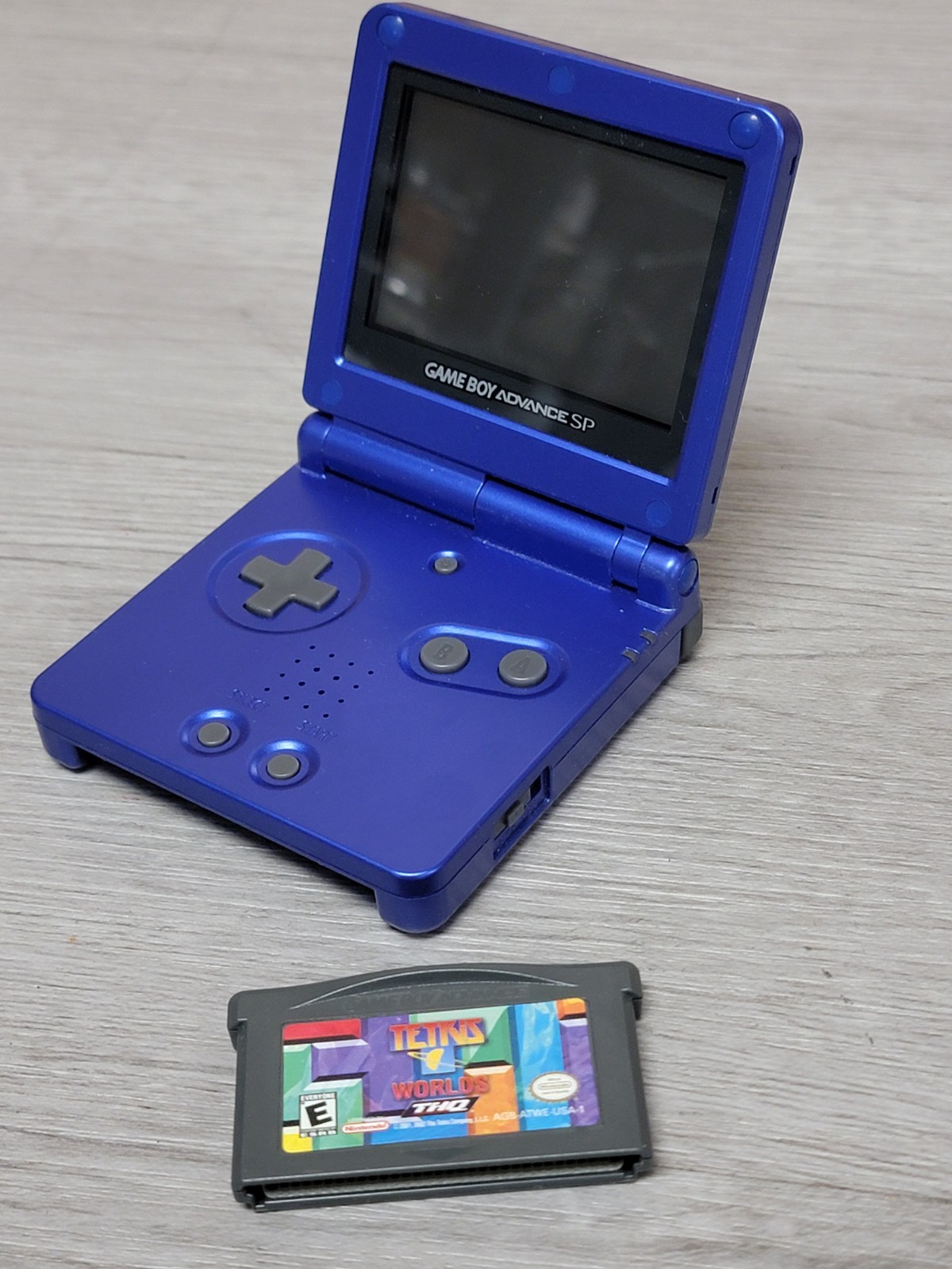 Nintendo Game Boy Advance SP AGS-001 Blue Handheld Console w/ Tetris