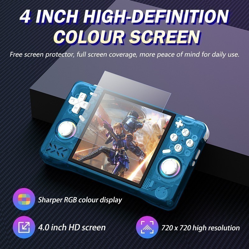 Upgraded XF40H Video Retro Handheld Game Console, 64GB-128GB 4.0in 4K HD Screen