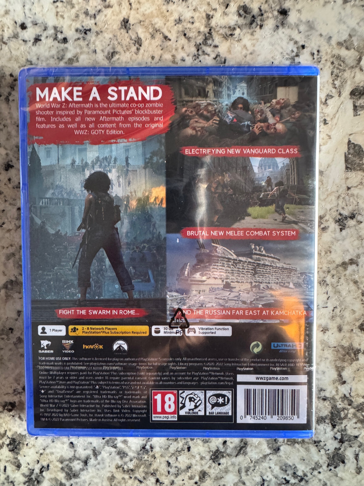 World War Z Aftermath PS5 Brand New Factory Sealed PlayStation 5 Zombie Survival
