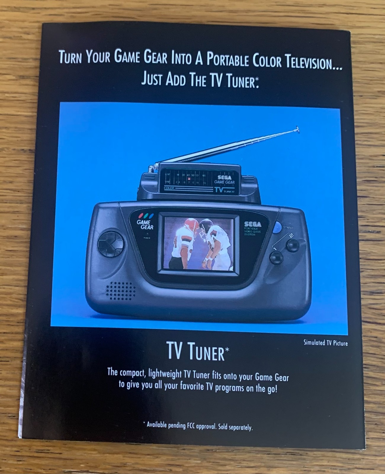 Game Gear Separates The Men From The Boys Vintage Sega Advertisment- Insert 1991