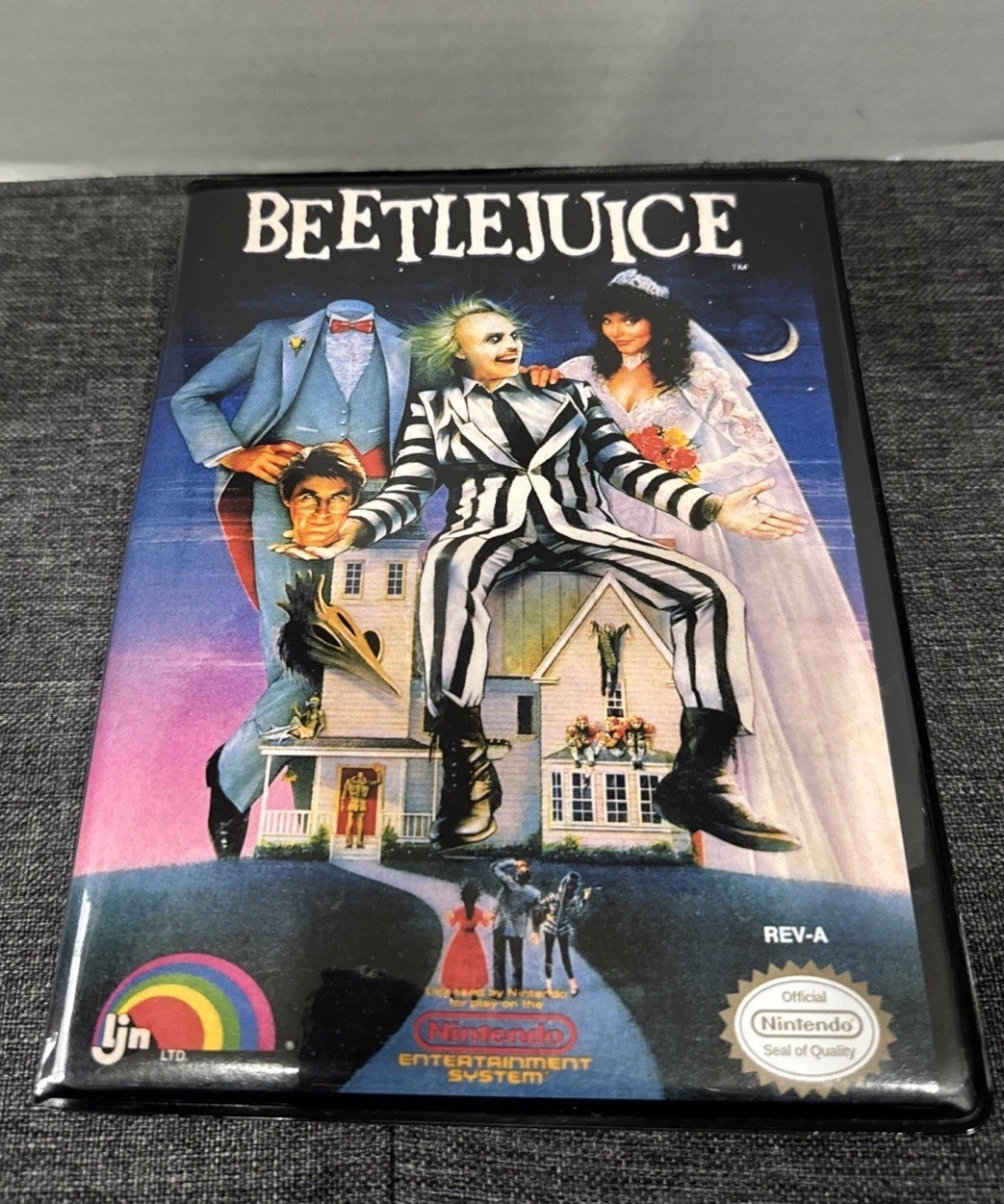 Beetlejuice NES Game Complete W/ Manual & New case! Cleaned, Tested & Working