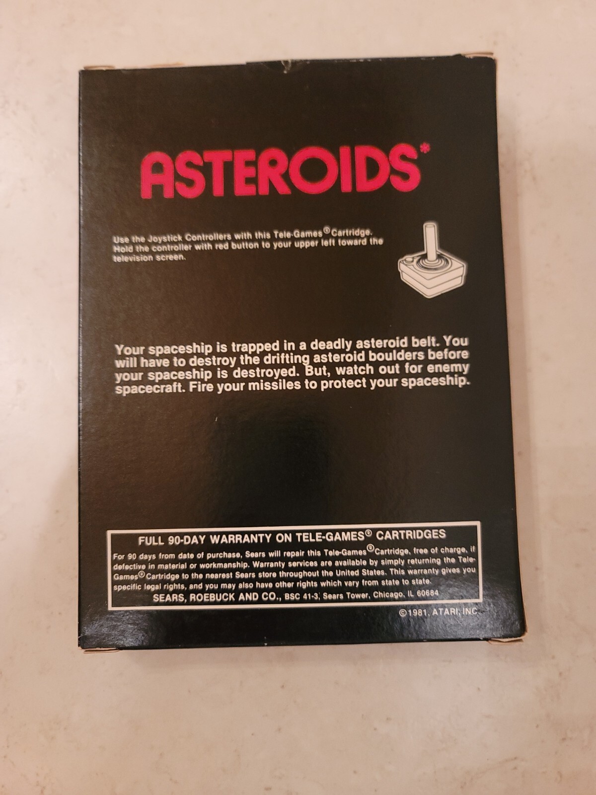 Asteroids Atari 2600 VCS Sears Tele-Games 1981 CIB Complete in Box RARE! NICE