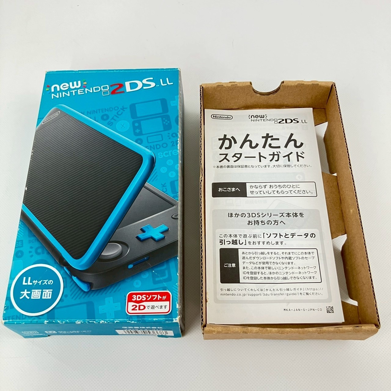 Nintendo new 2DS XL LL Turquoise x Black Console Boxed A Rank Japanese Only