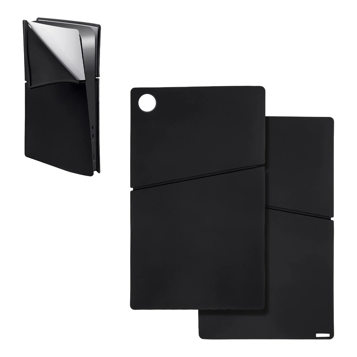 Dustproof Silicone Protective Case Cover for PS5 Slim Digital Edition-Black