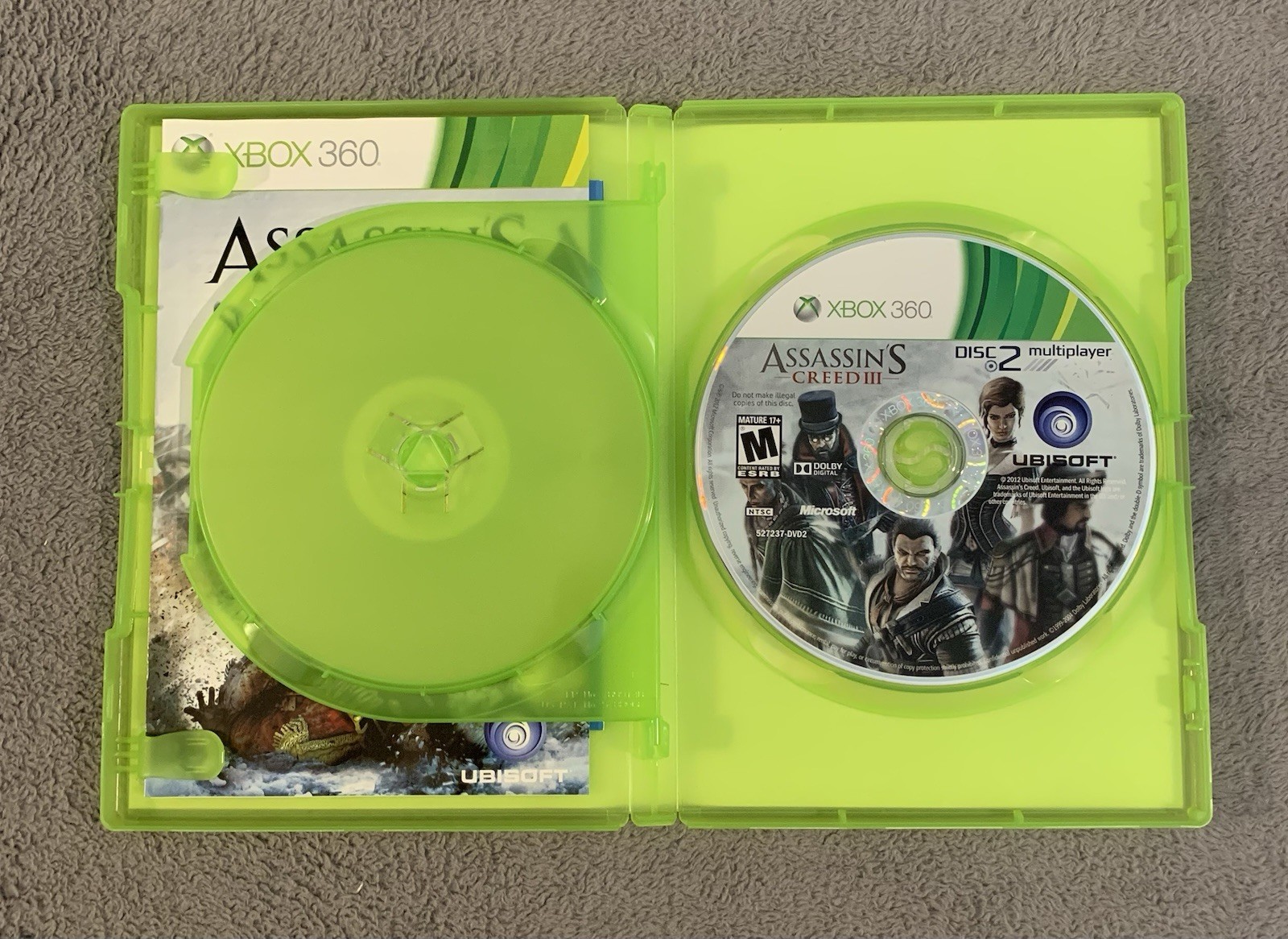 Assassin’s Creed III 3 Xbox 360 Video Game Complete In Box Ubisoft