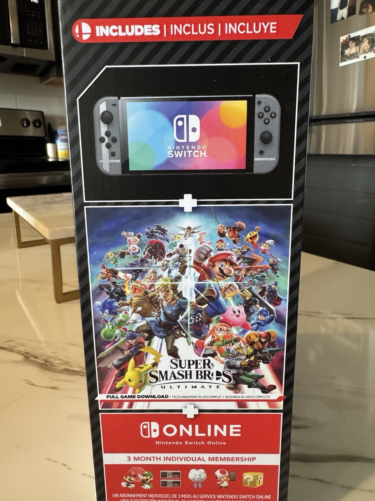 Nintendo Switch (OLED Model) Super Smash Bros. Bundle 64GB Console – Gray