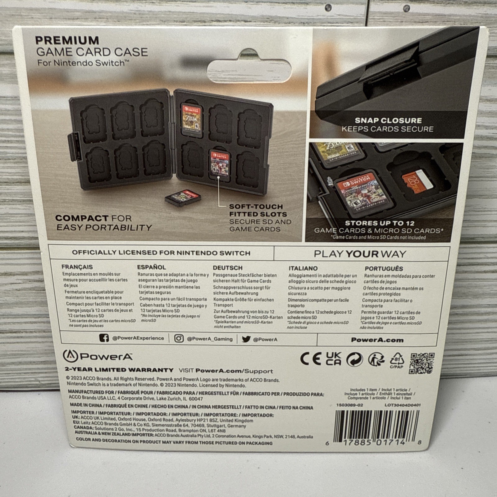 Nintendo Switch: Legend of Zelda Premium Game Card Case For 12 Games & Micro SD