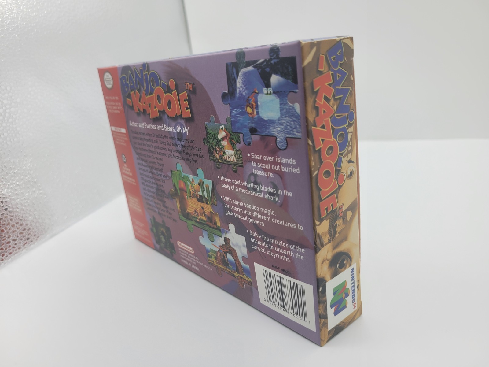 BANJO KAZOOIE N64 BOX ONLY **REPLACEMENT BOX** INCLUDES INSERTS + CLEAR CASE