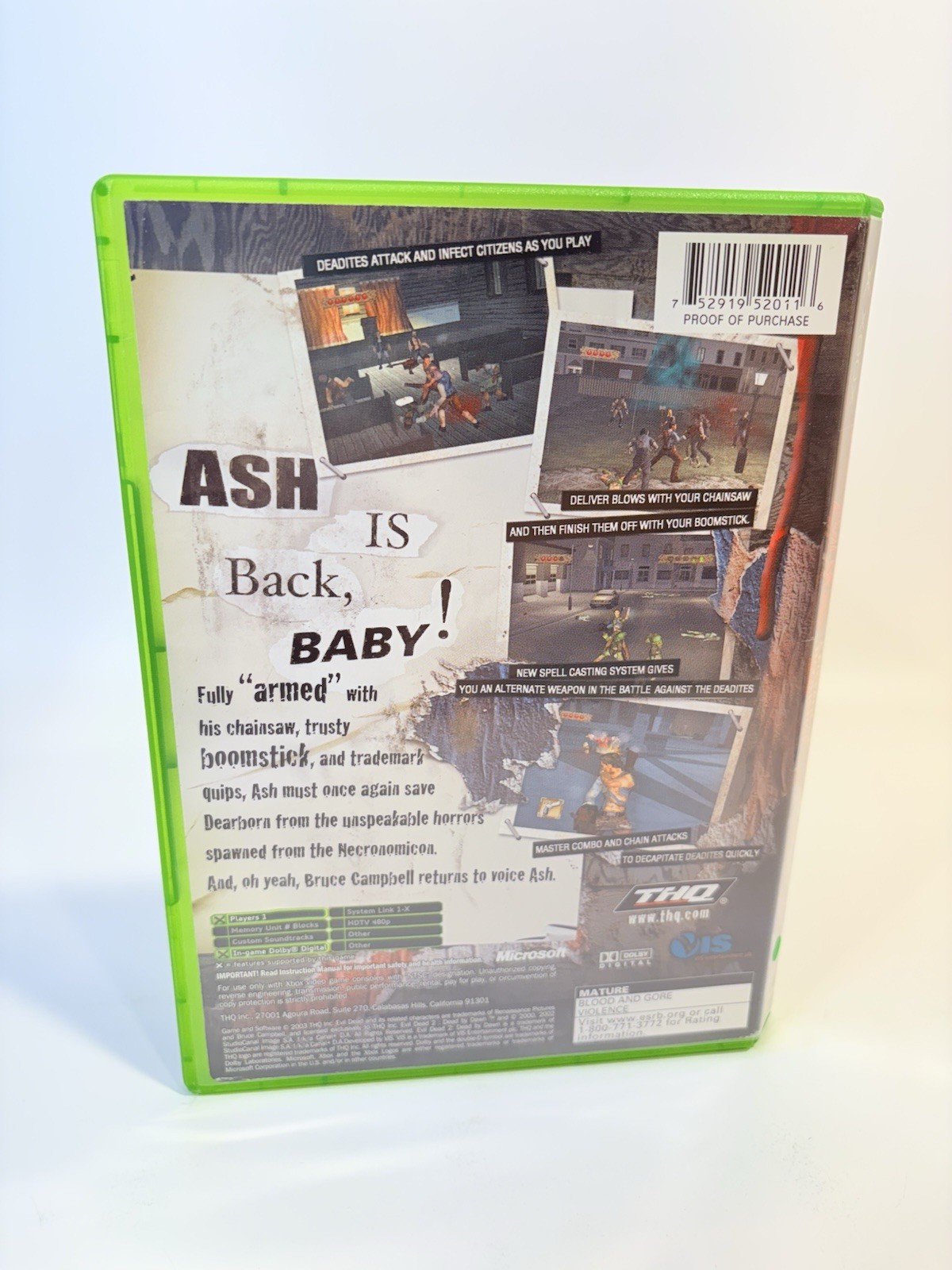Evil Dead A Fistful of Boomstick (Microsoft Xbox) CIB Complete Very Good