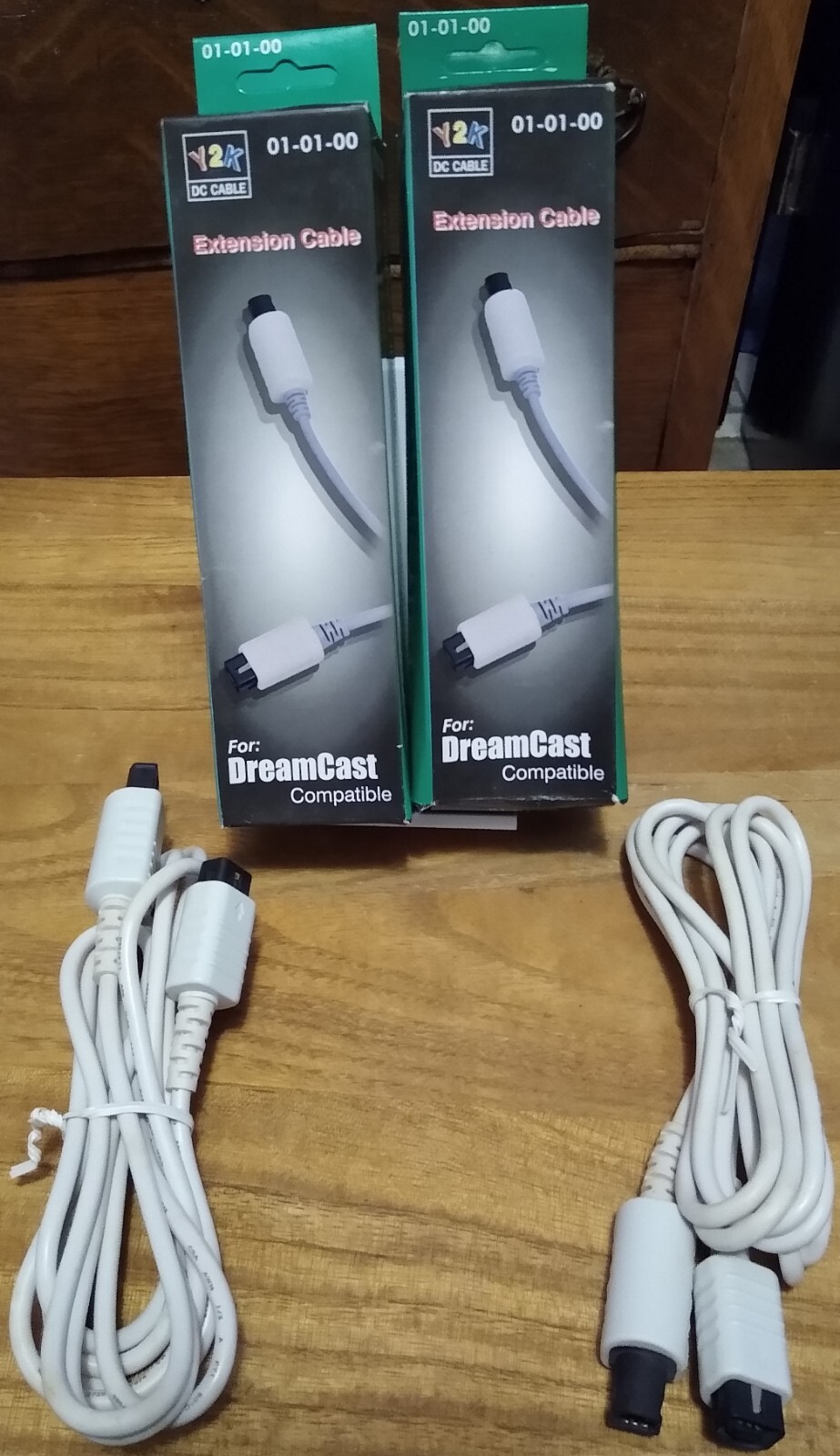 Get 2 6.5 Ft Controller Extension Cables For The Sega Dreamcast New In The Box